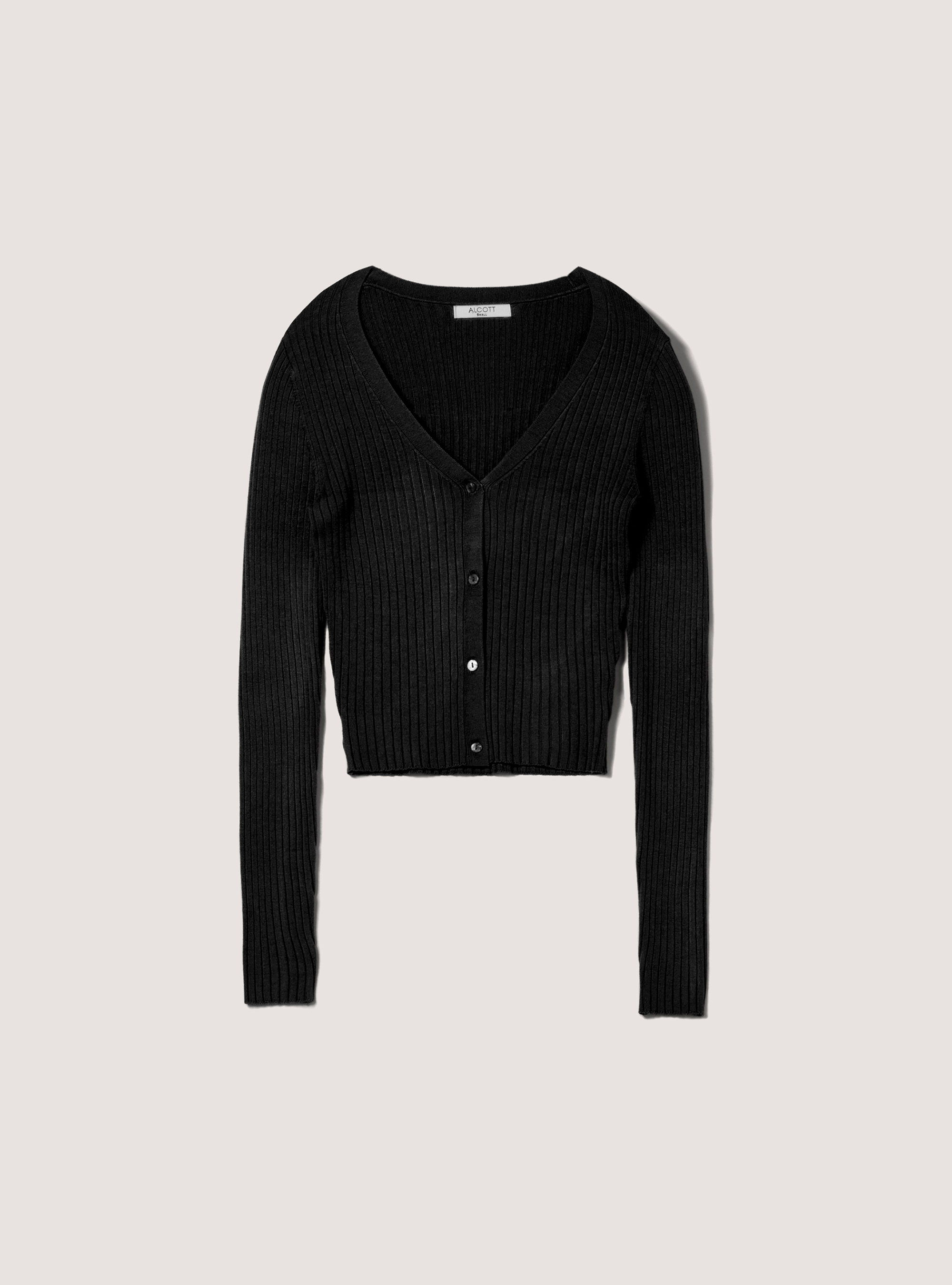 Cardigan cropped pullover cotel&eacute;, BK1 BLACK