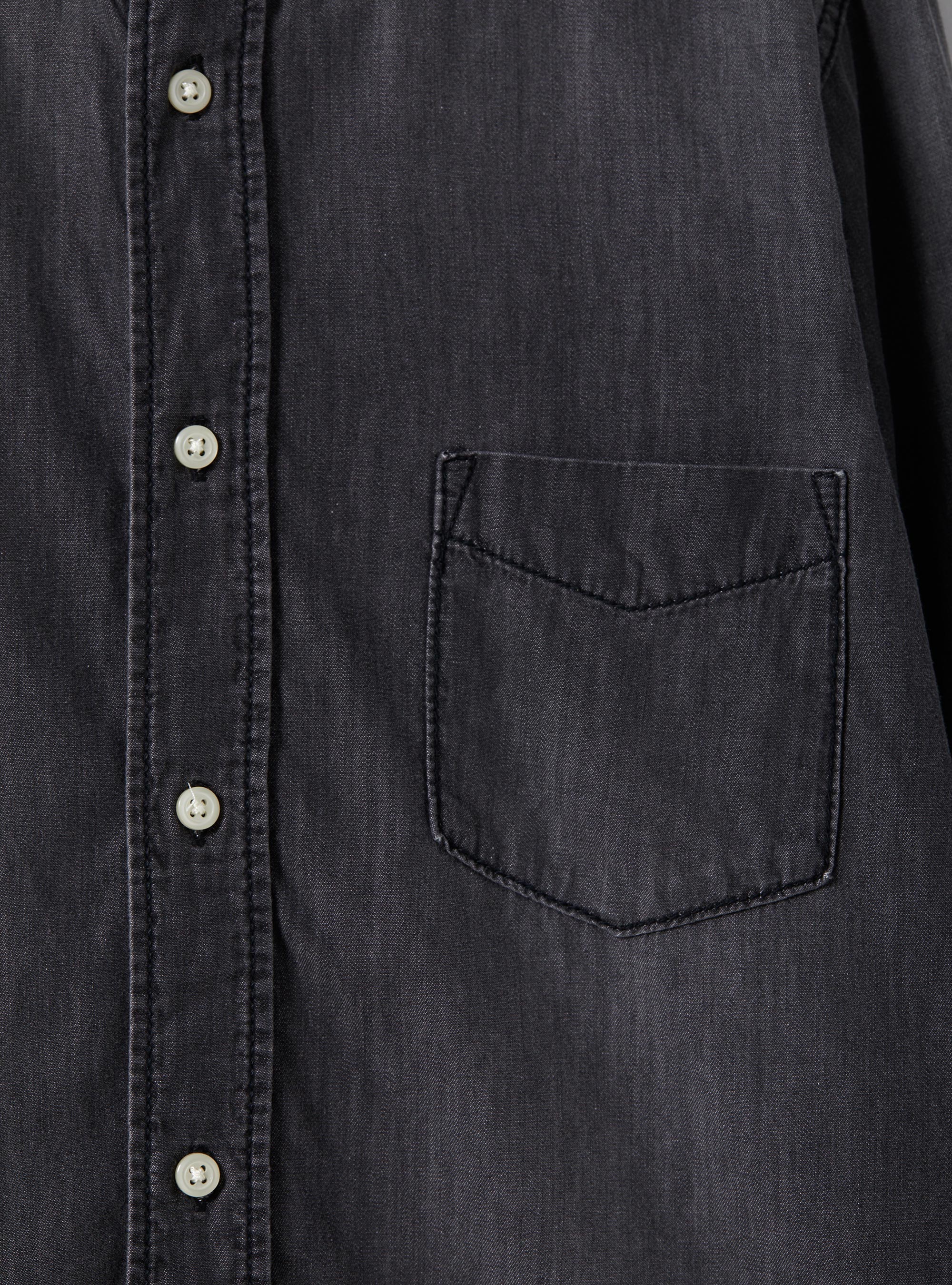Denim shirt, D000 BLACK