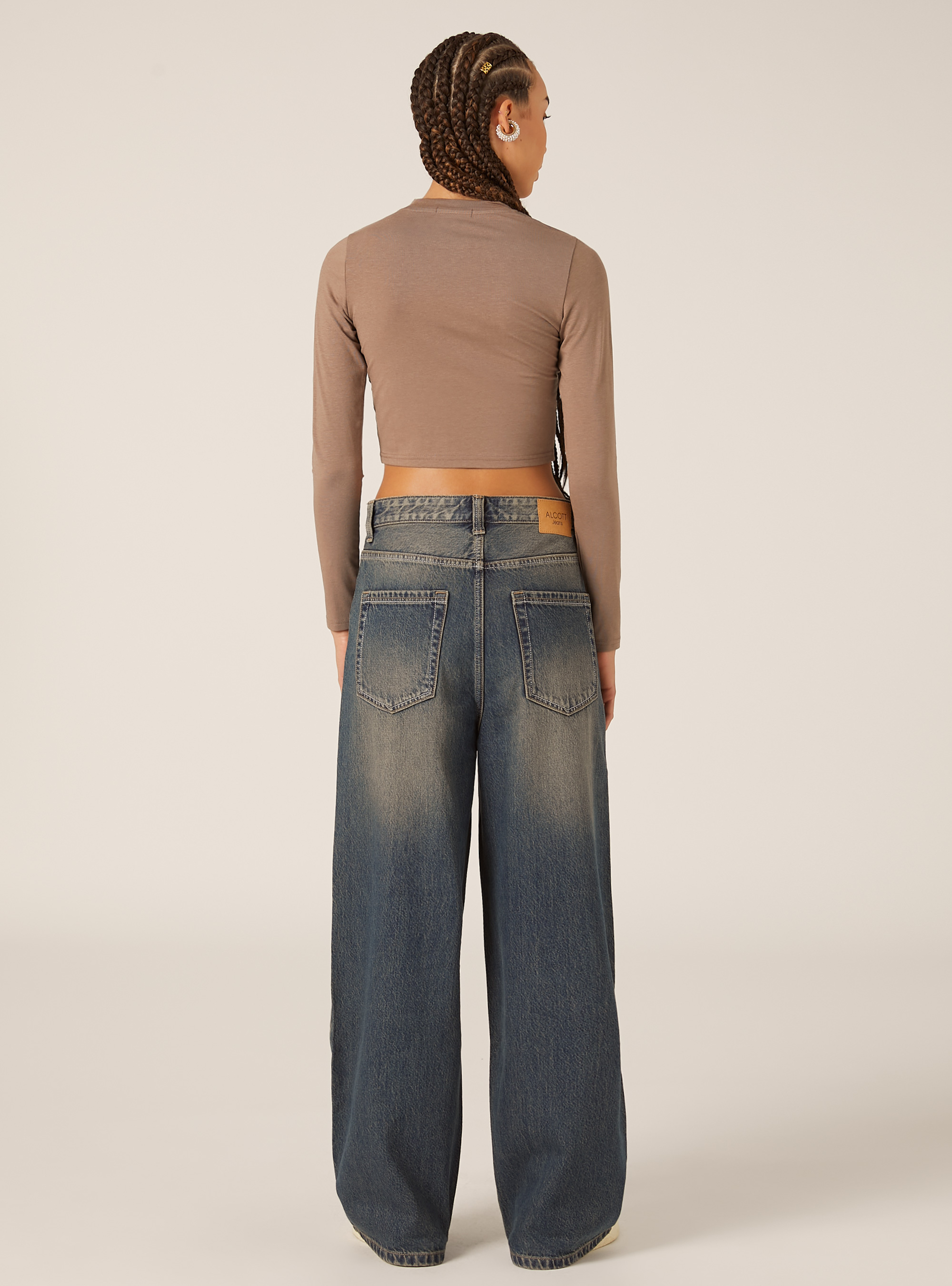 Camiseta corta de manga larga, BR3 BROWN LIGHT