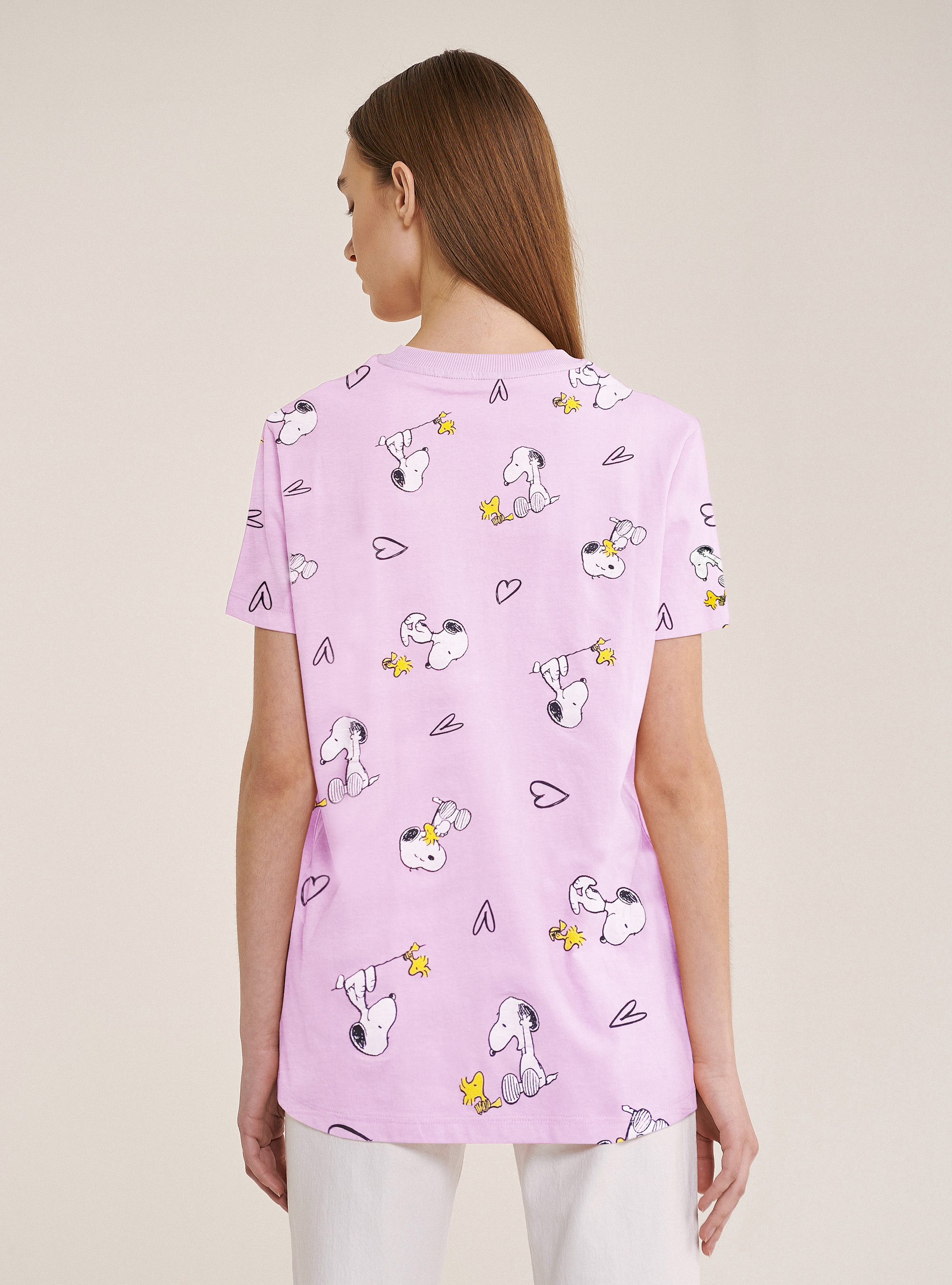 Peanuts x Alcott all over T-shirt, C4546 LILLAC