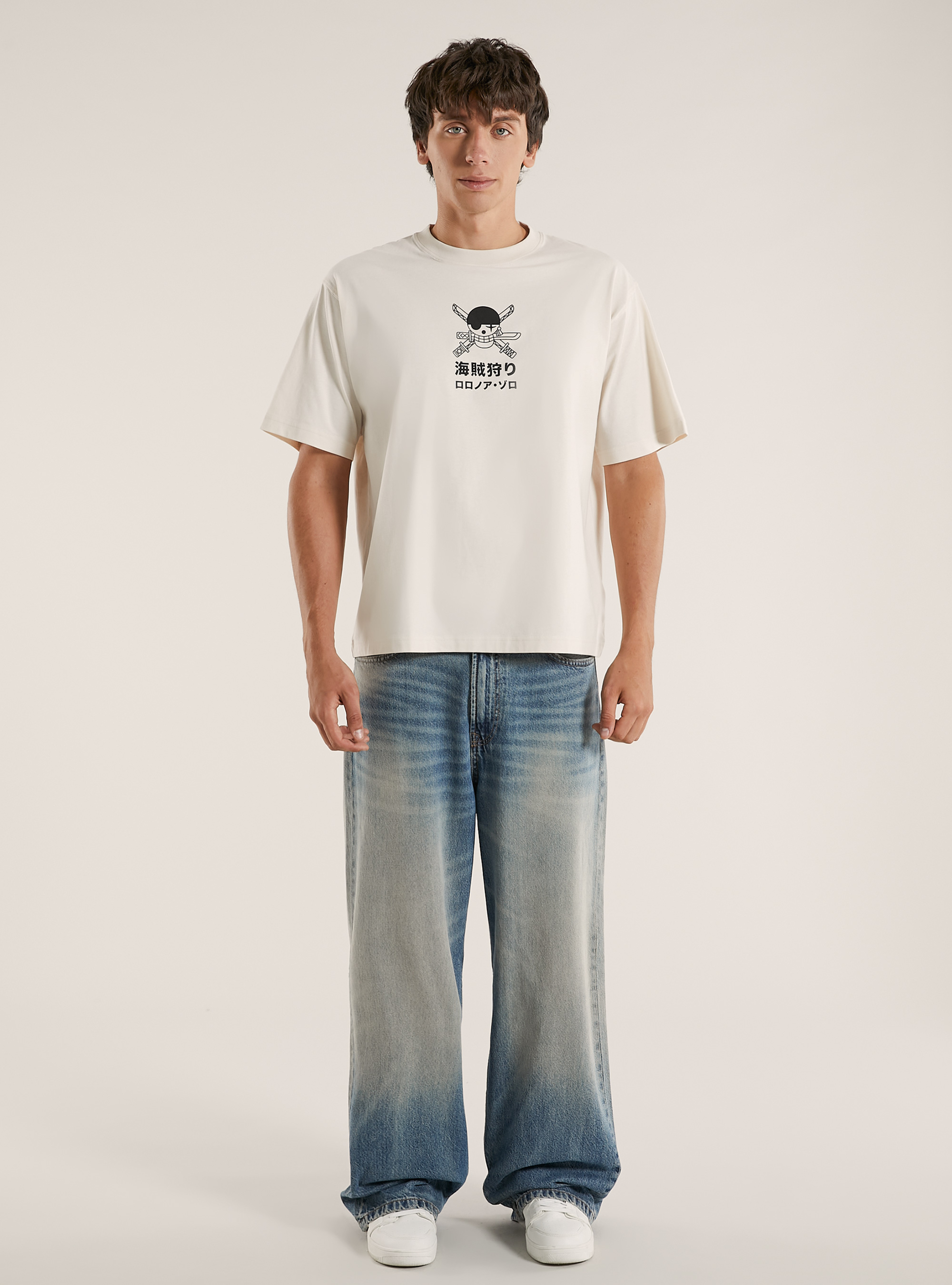 One Piece / Alcott boxy fit t-shirt, CR3 CREAM LIGHT