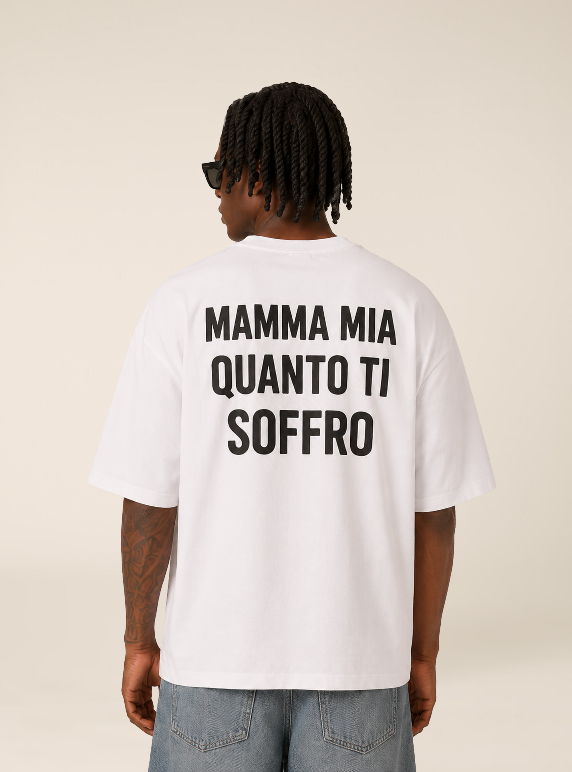 Lettering Print T-Shirt, WH1 OFF WHITE