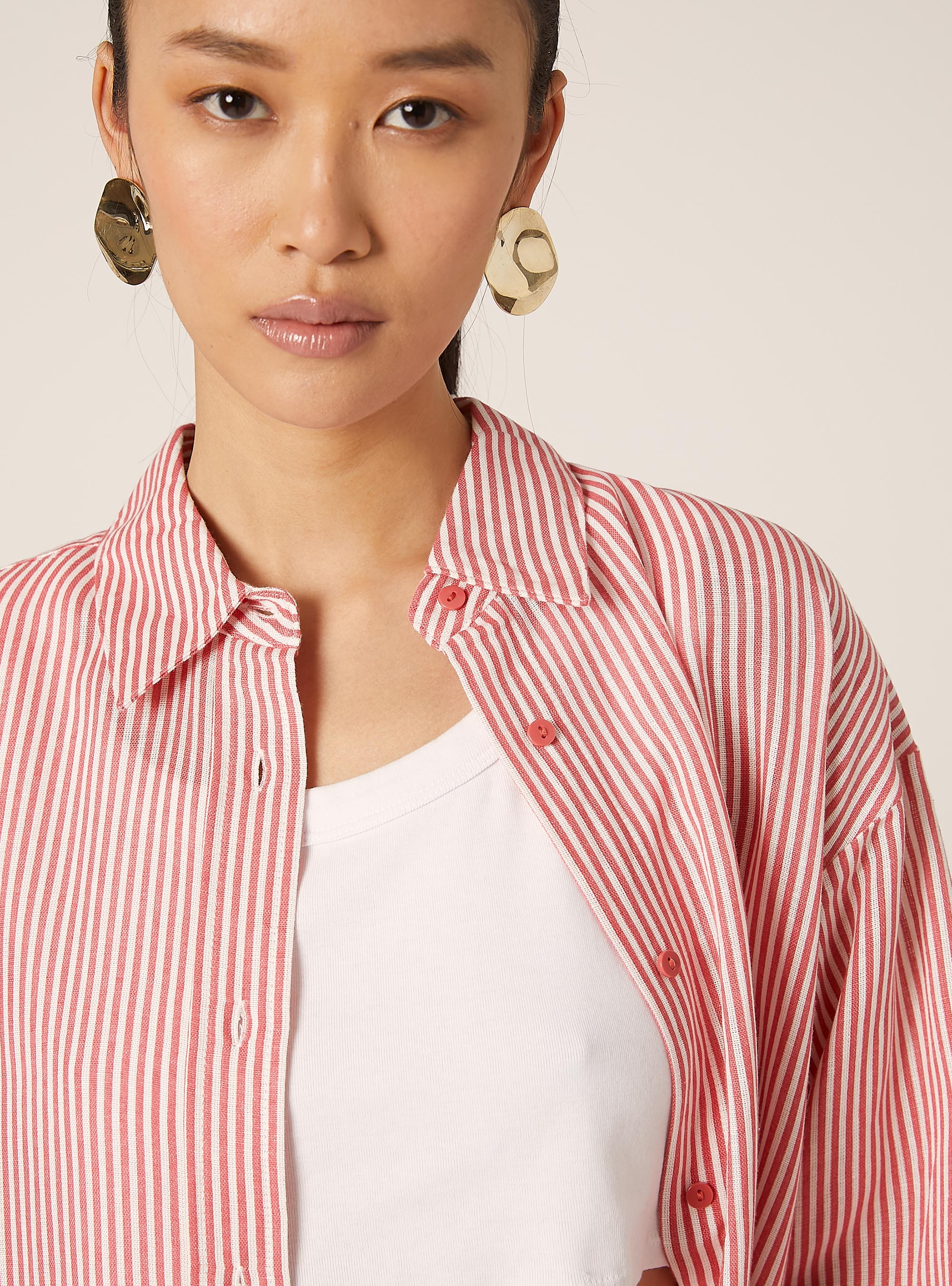 売れ筋商品|||リーバイス カットソー トップス レディース Women's Classic Fit Button-Front Shirt Mia Stripe Egret Linen Linen blend striped shirt | Alcott | Women's Shirts and Blouse