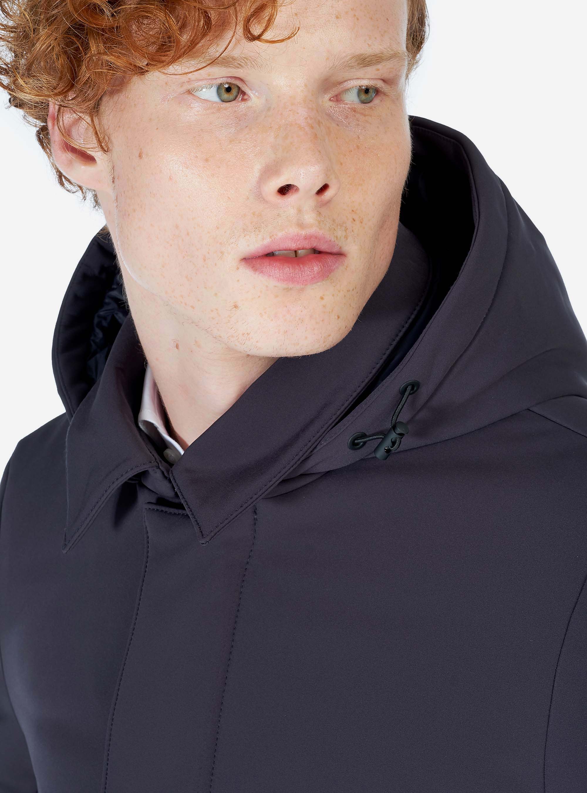 Giubbotto in tessuto tecnico, BLU MARINO