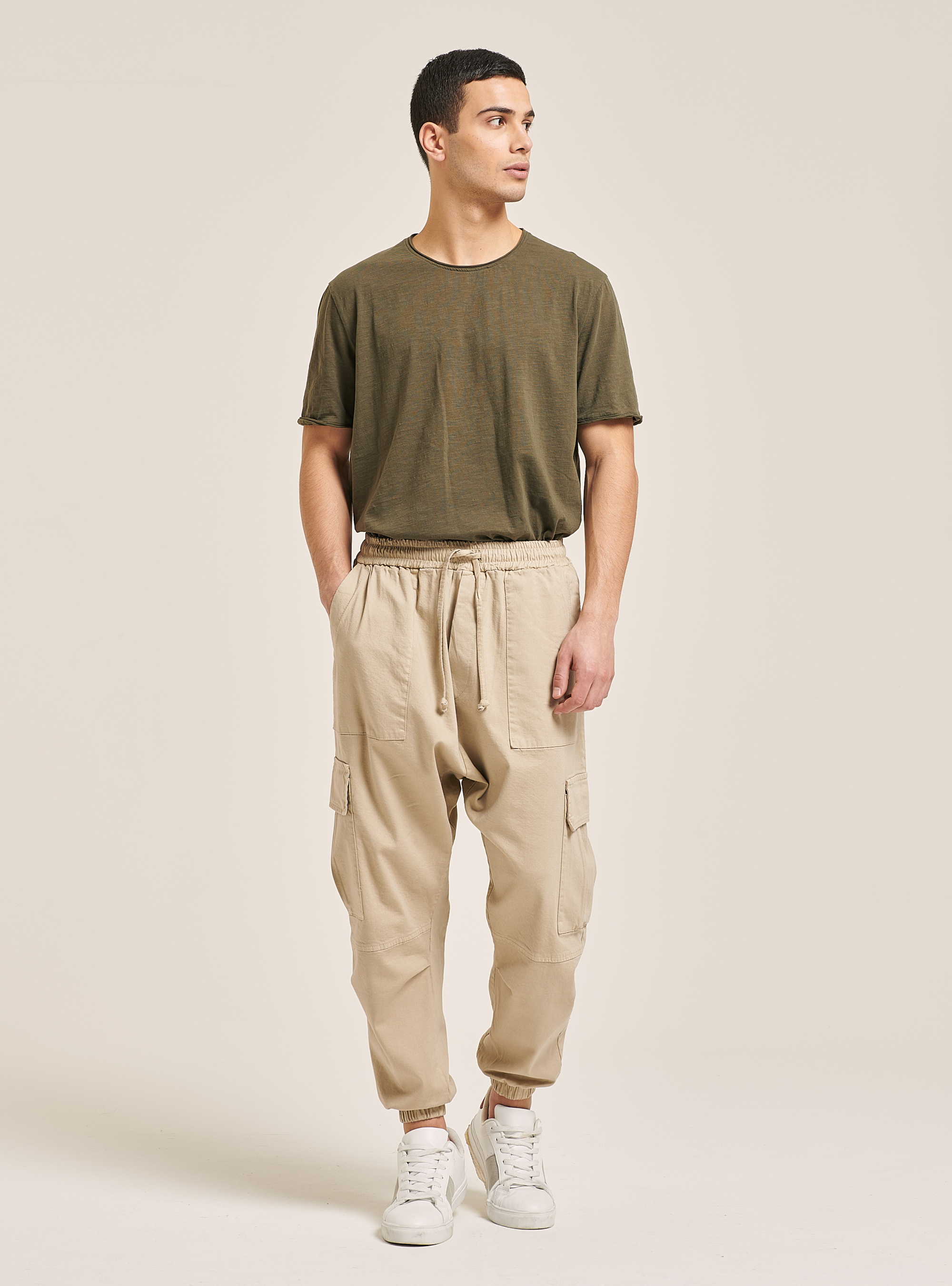 Pantalon de jogging avec poches laterales, C1150 SAND
