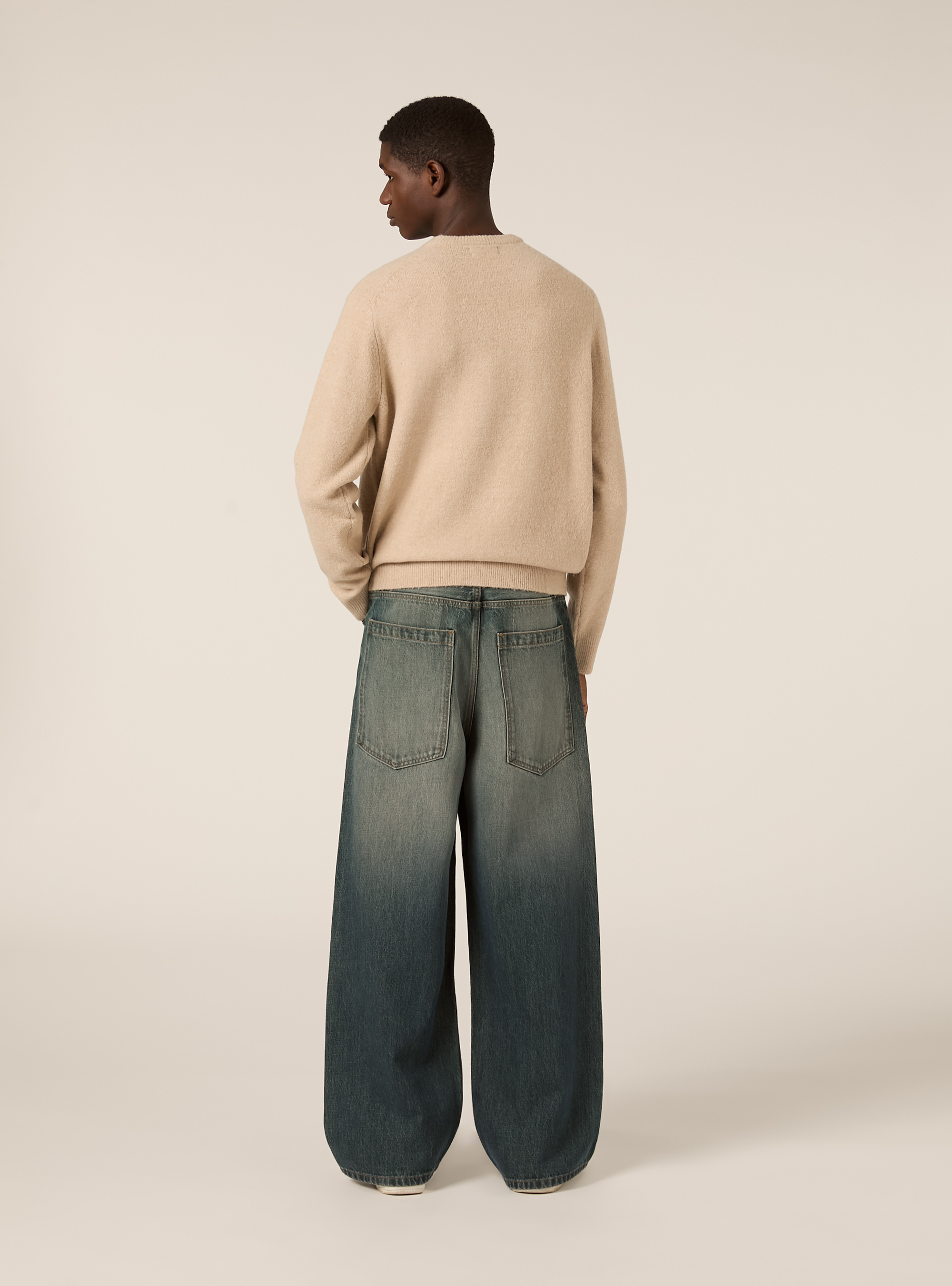 Soft crew neck pullover, MBG2 BEIGE MEL MED