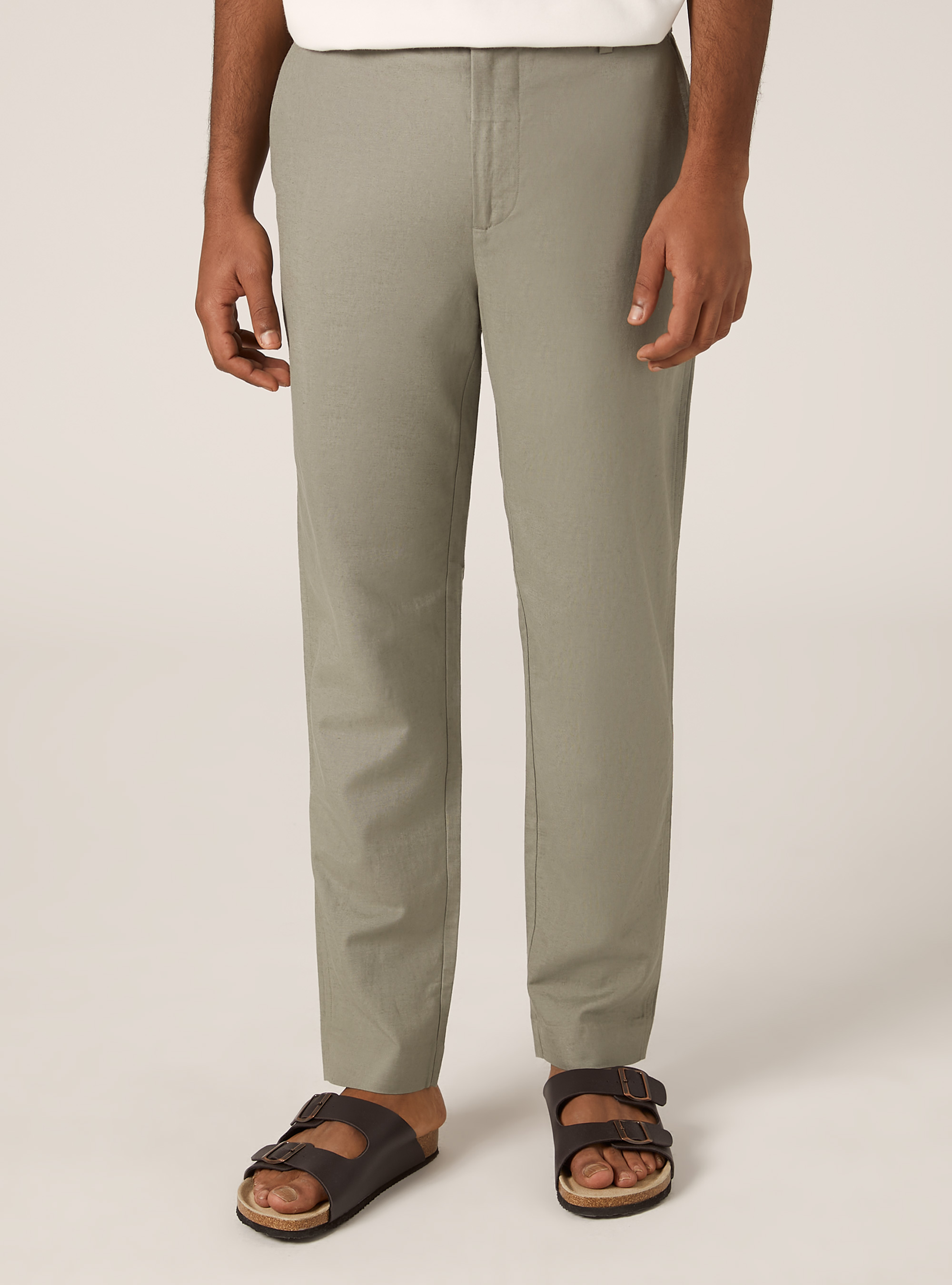 Linen blend chinos, KY3 KAKY LIGHT