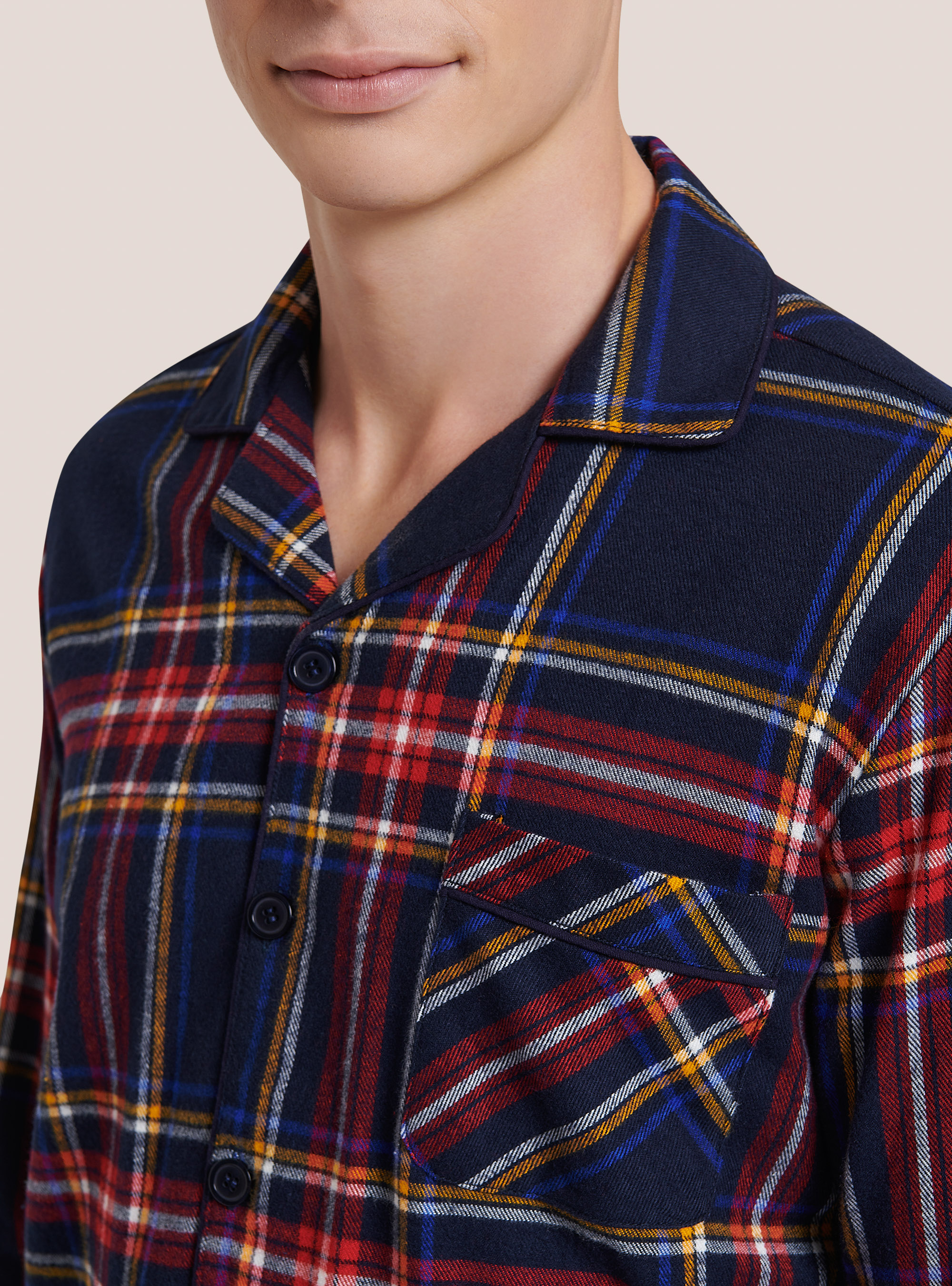 Tartan pyjama set, BLUE NAVY