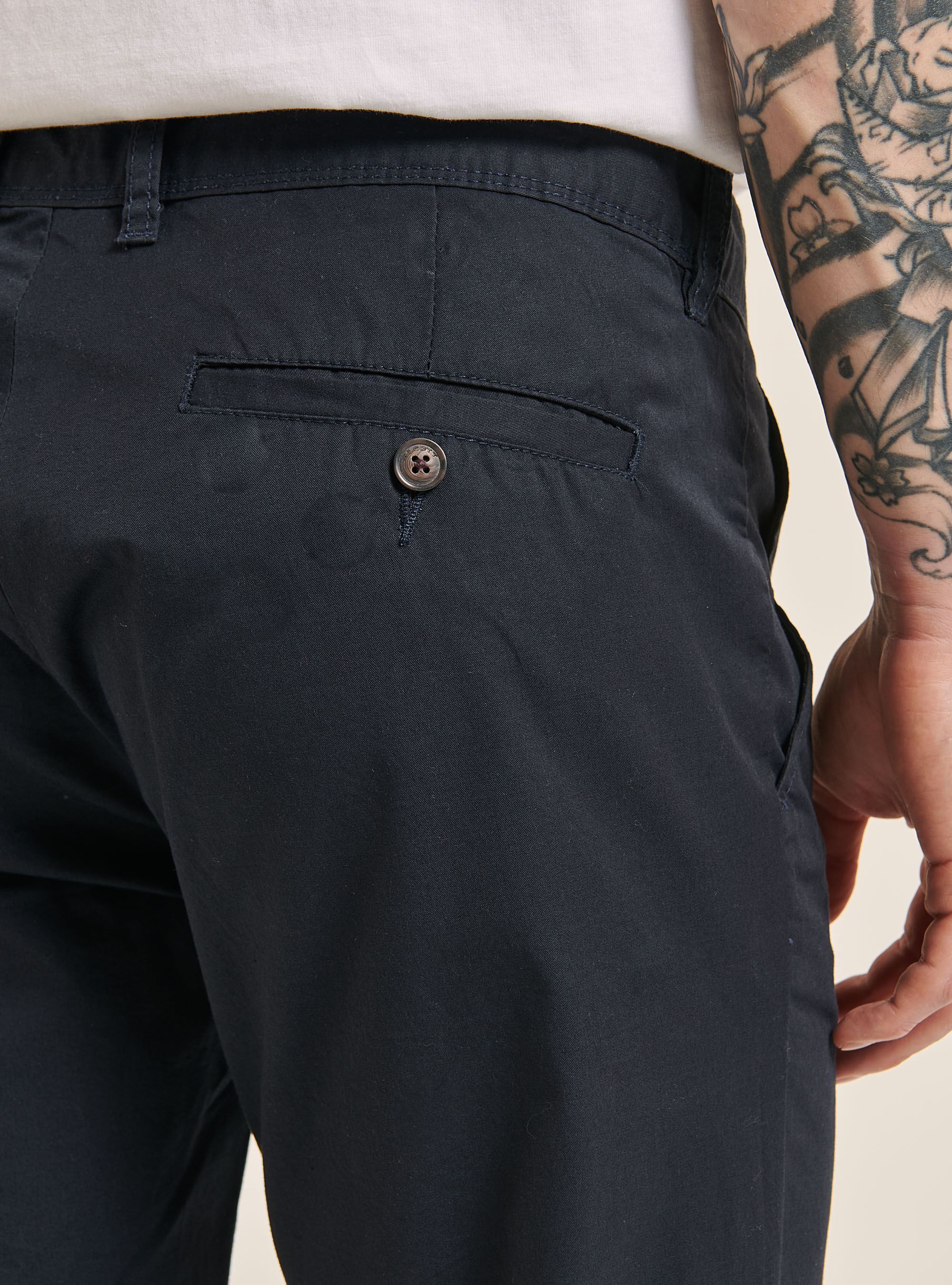 Twill chinos, C2222 NAVY