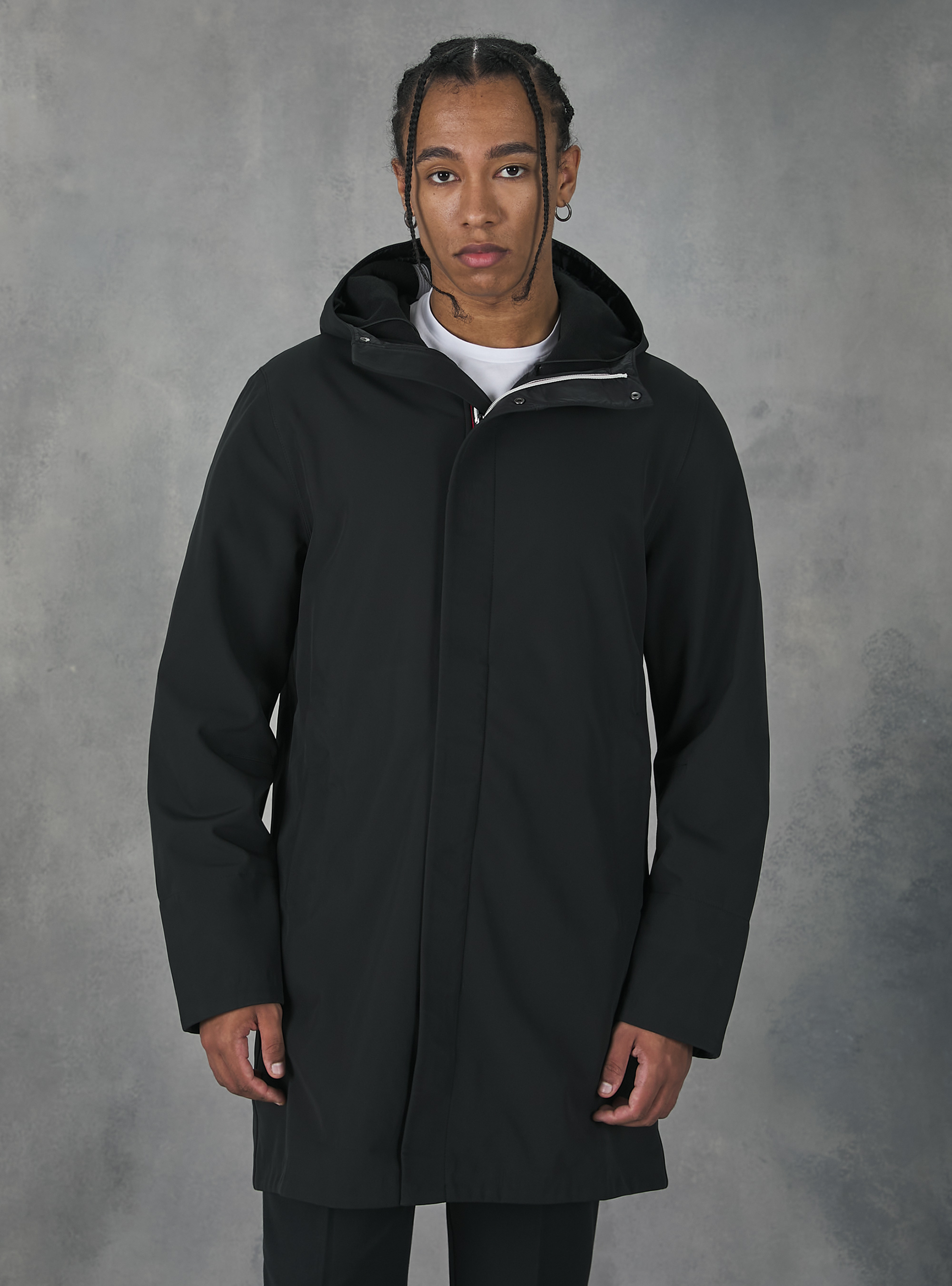 Hooded jacket, BK1 BLACK