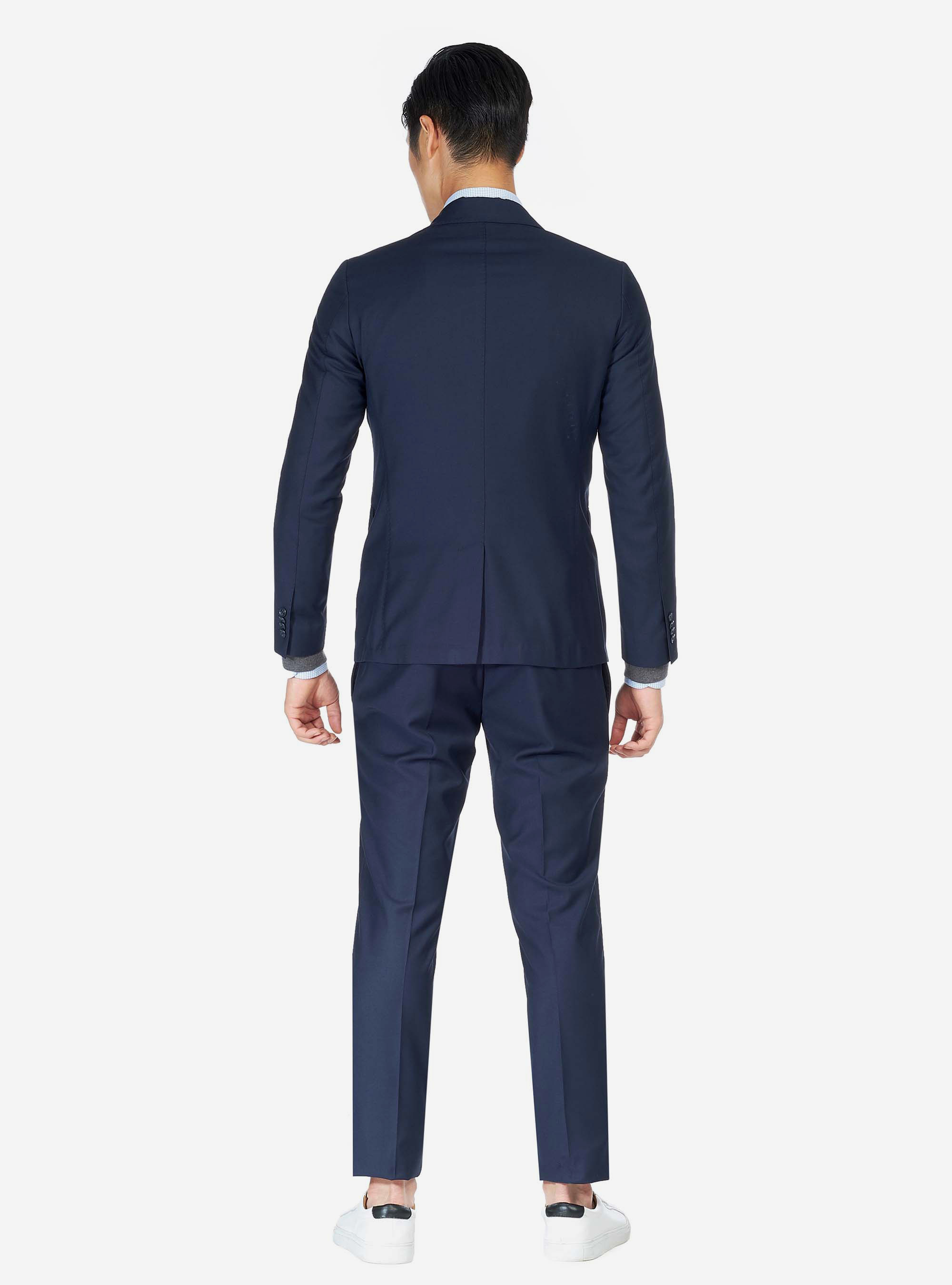 Costume couleur unie 2 boutons, C218 BLUE NAVY