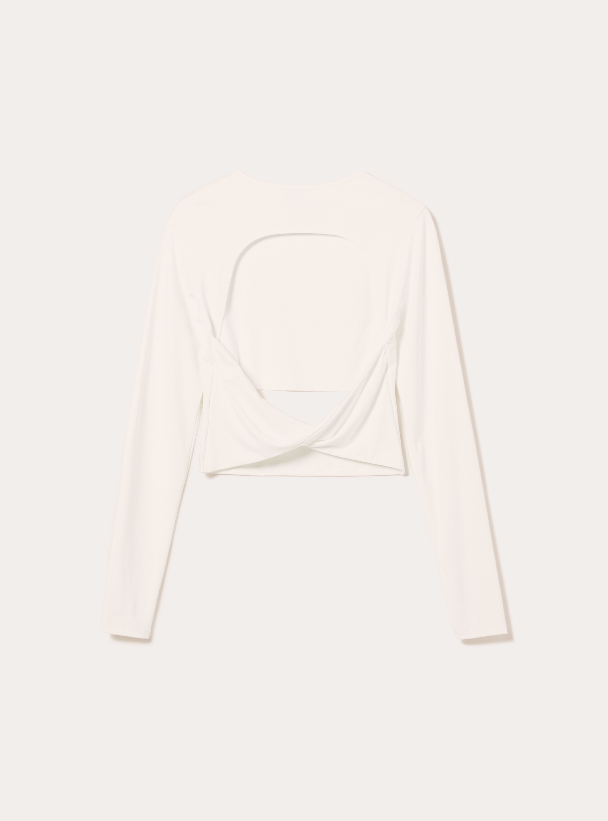 Maglia cropped con schiena scoperta, WH2 WHITE