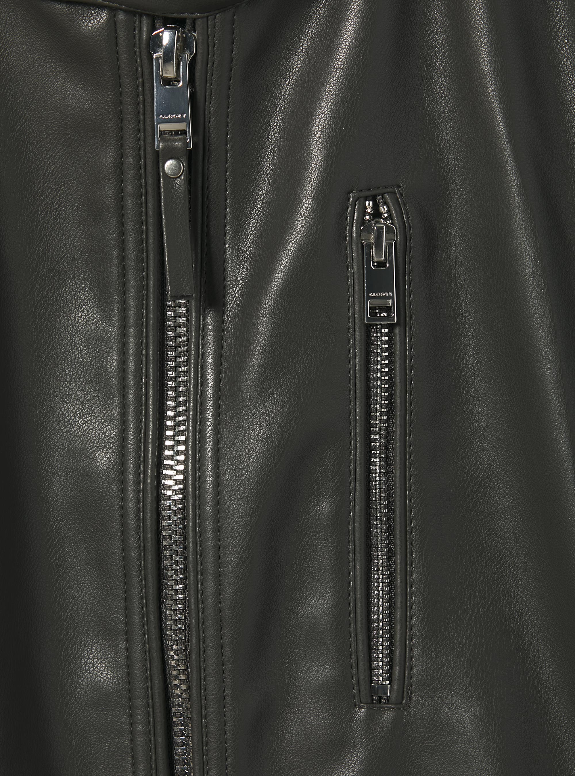 Eco leather zipped jacket