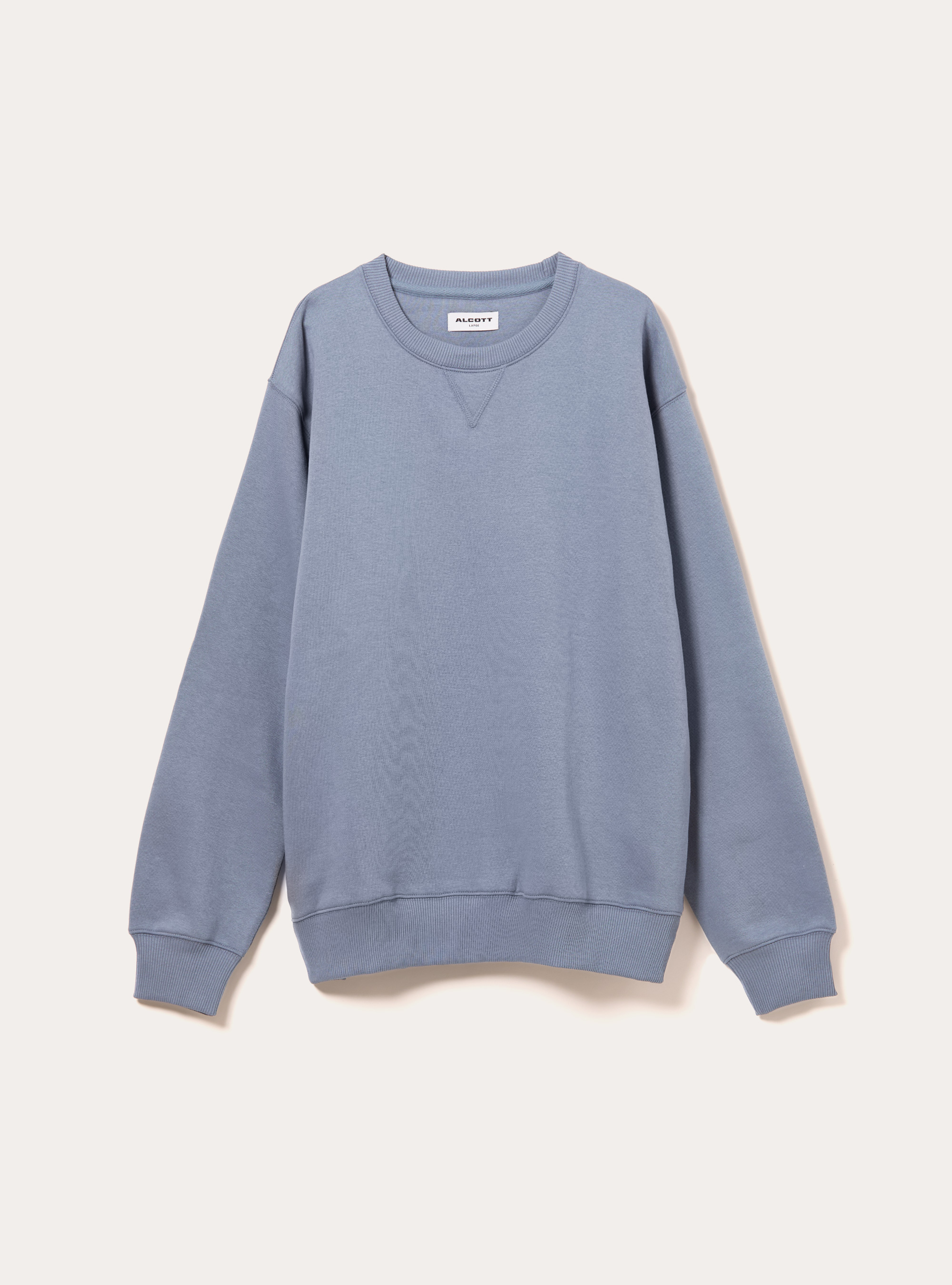 Solid color crew neck sweatshirt, IN2 INDIGO MEDIUM