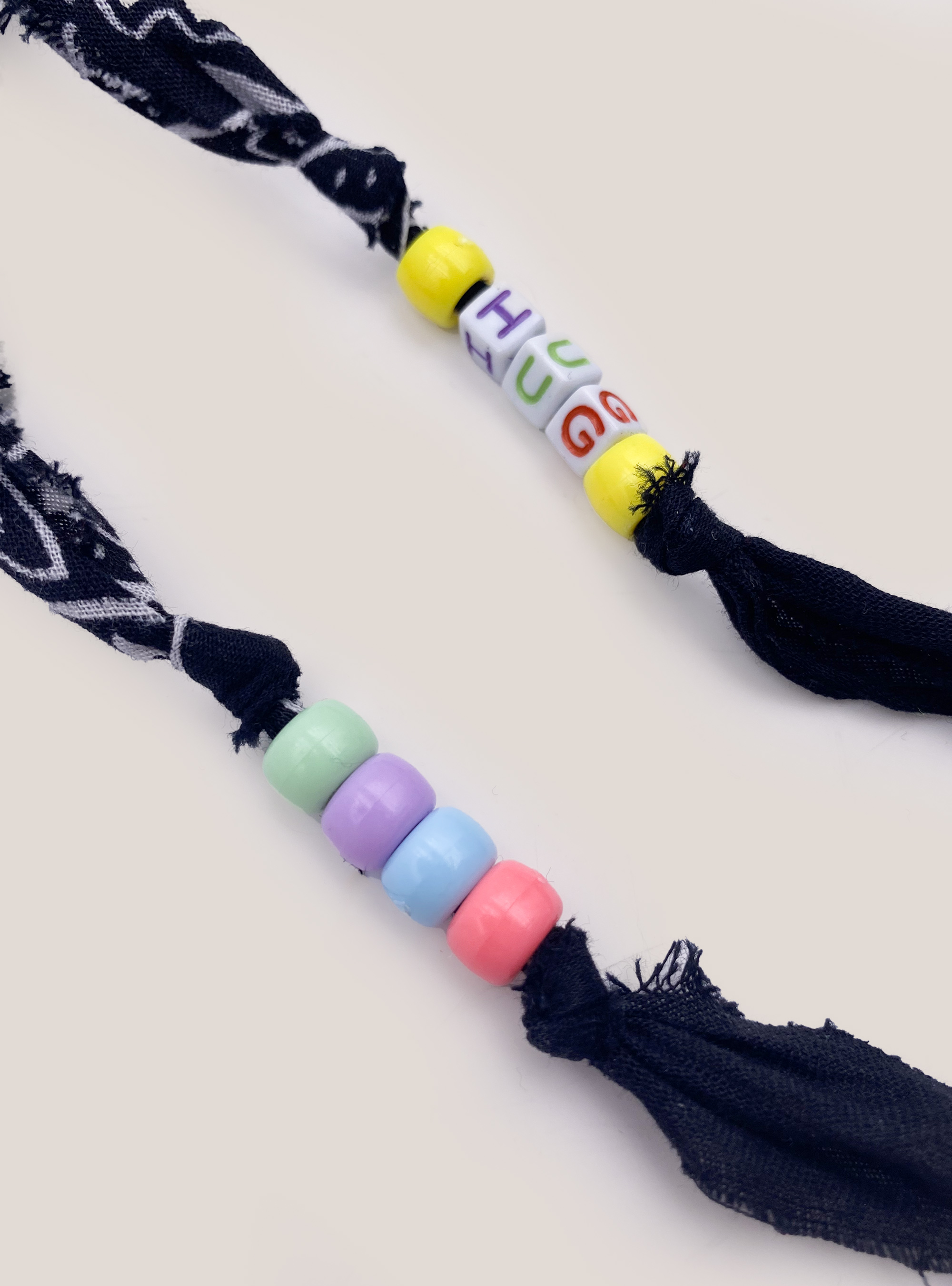 Paisley print collar, BLACK