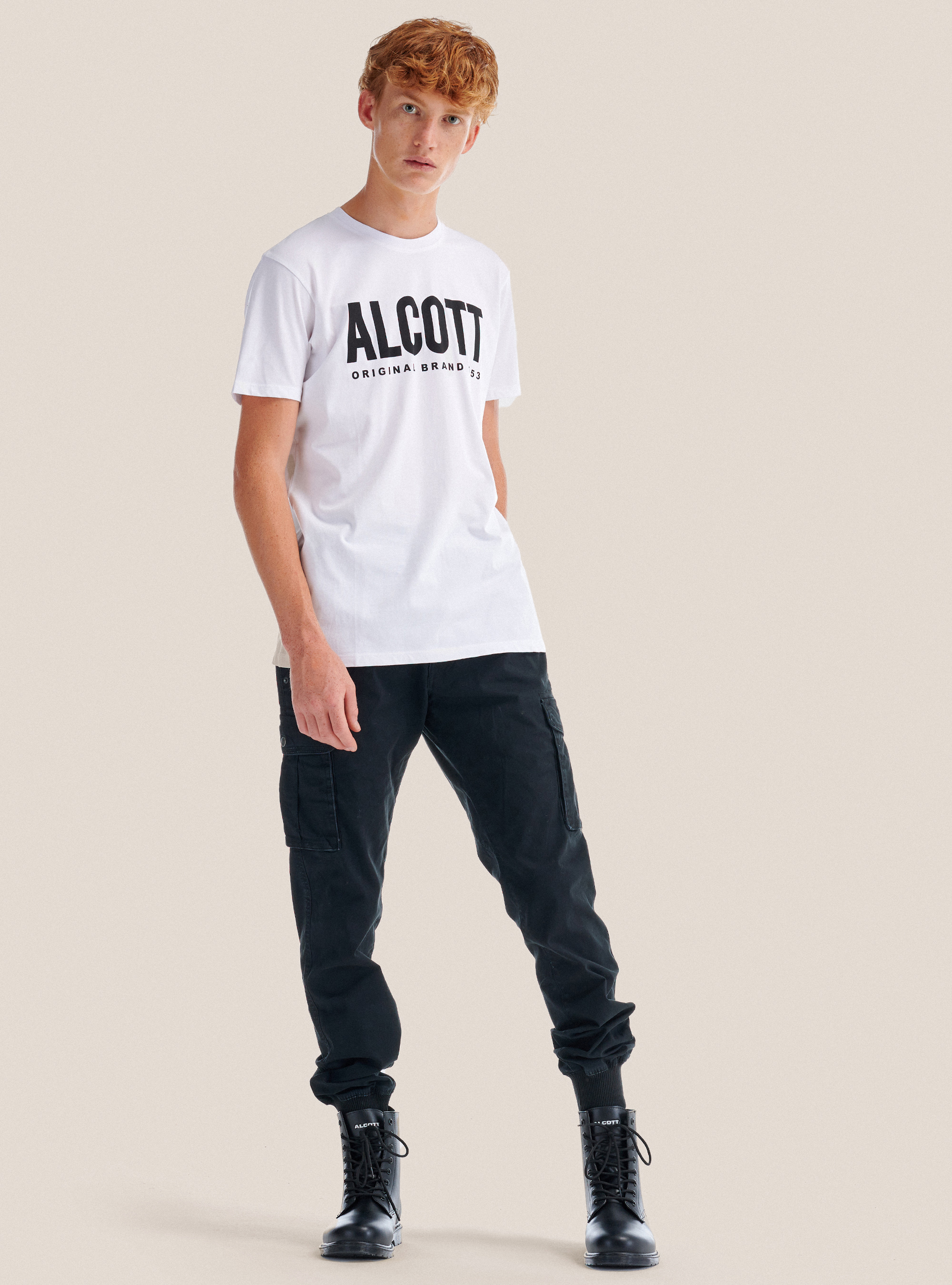 Militärhosen mit elastischem Bund, C101 BLACK