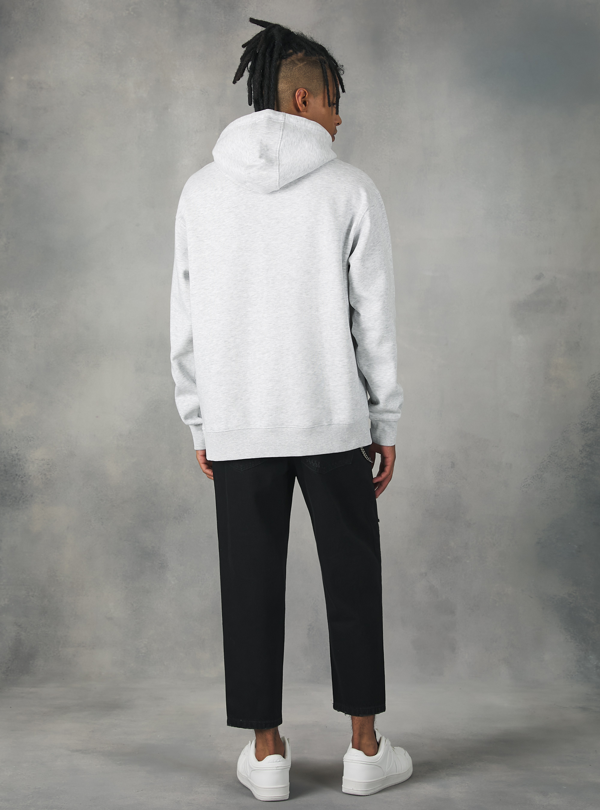 Sweat à capuche avec pochette, MGY3 GREY MEL LIGHT