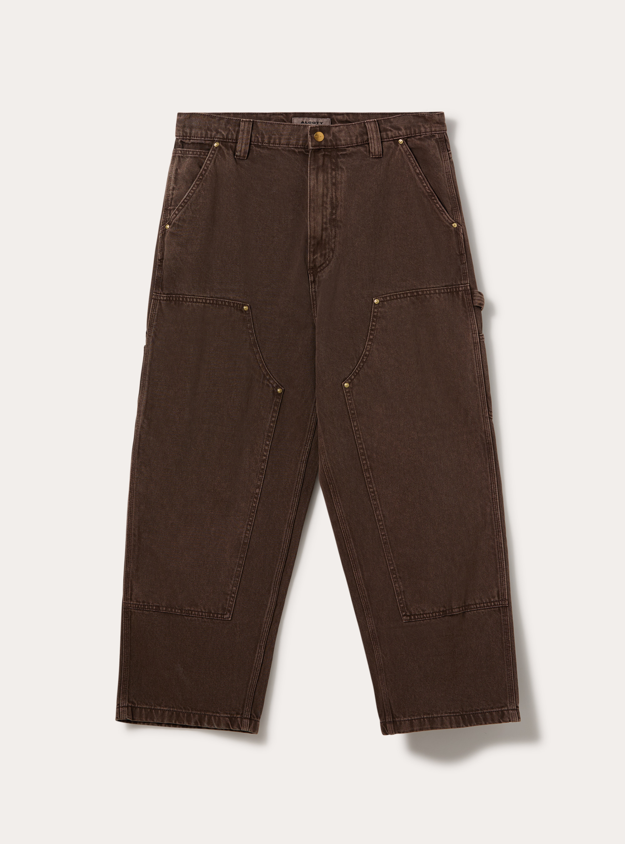 Carpenter in denim colorato, MARRONE MEDIO
