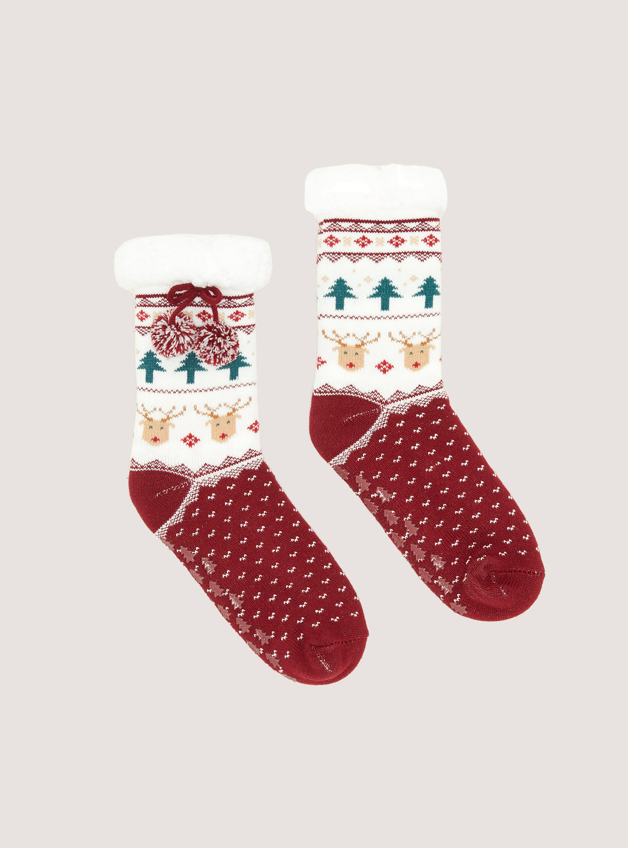 Calze antiscivolo Christmas Collection, RD2 RED MEDIUM