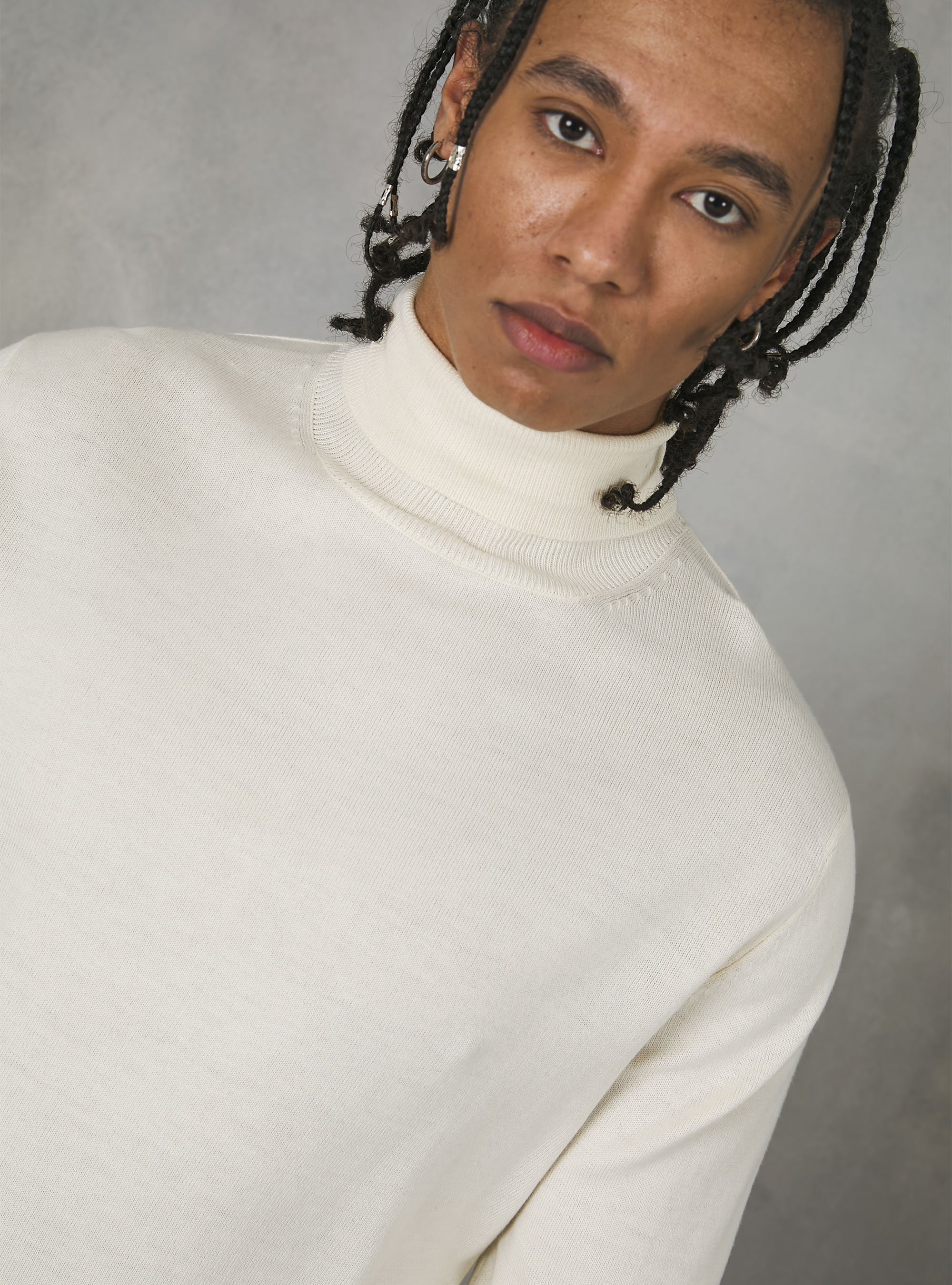 Soft turtleneck pullover, WH1 OFF WHITE