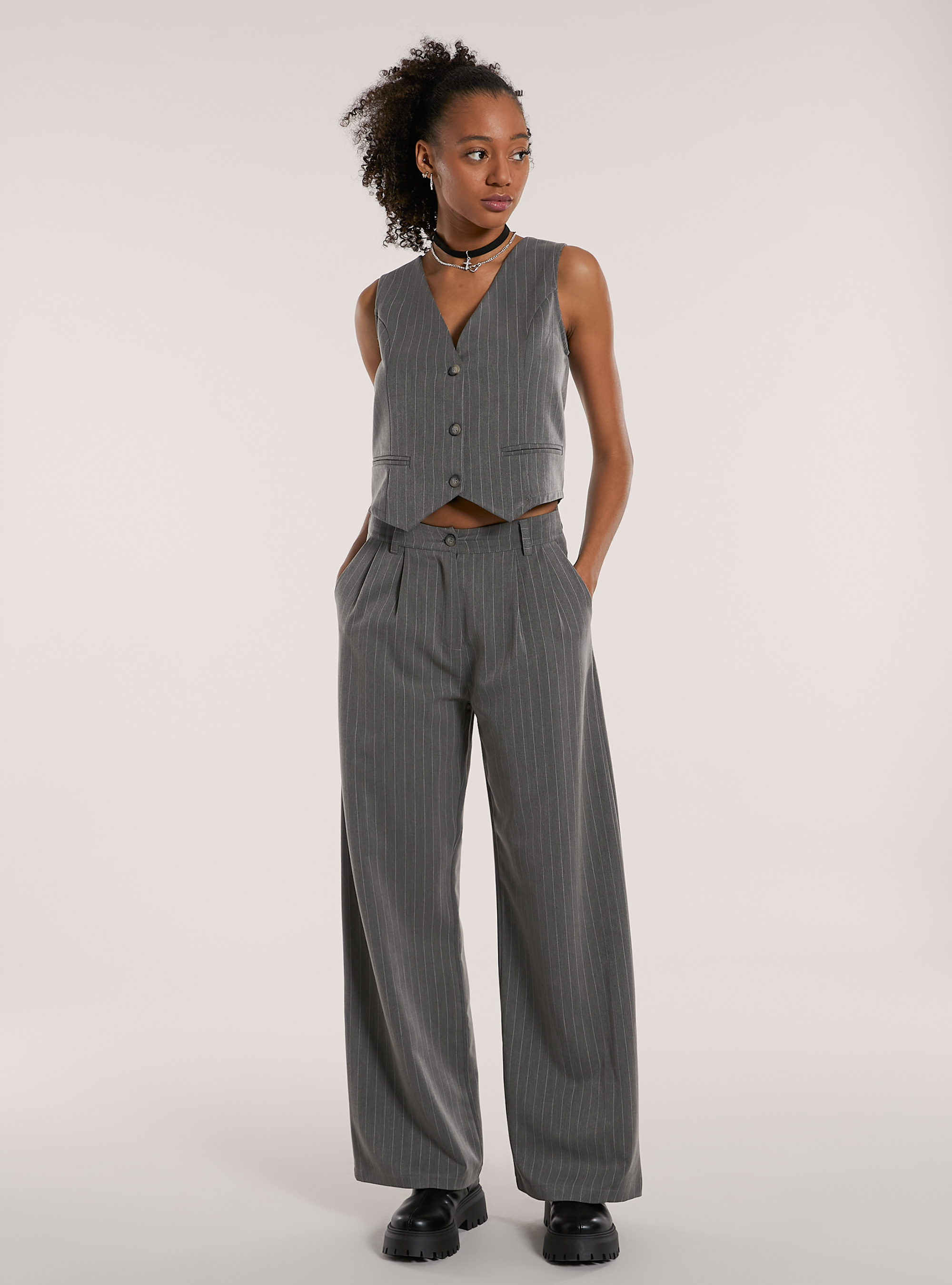 Pantaloni gessato, MULTICOLOR