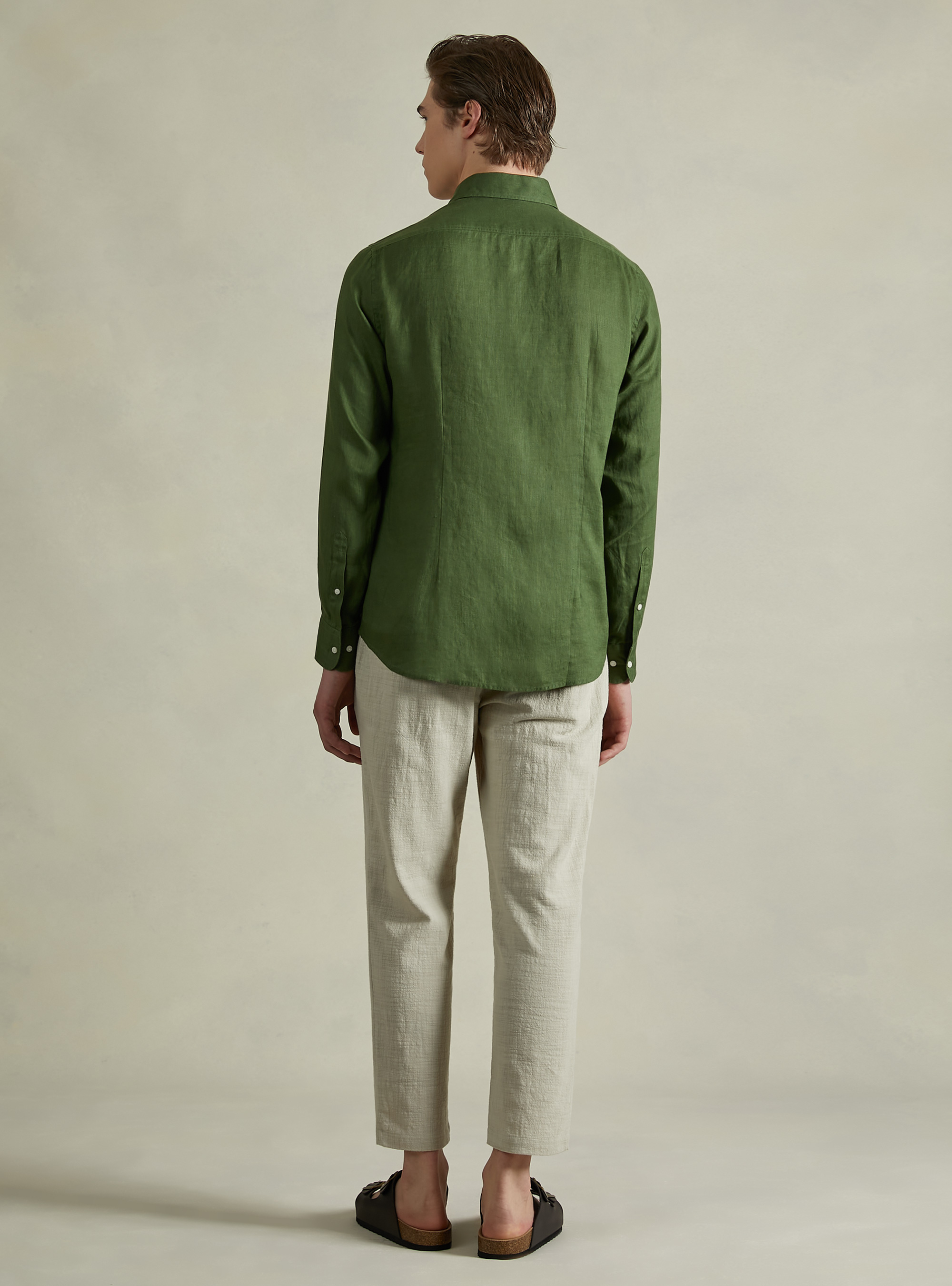 Chemise &agrave; manches longues en pur lin, KY2 KAKY MEDIUM