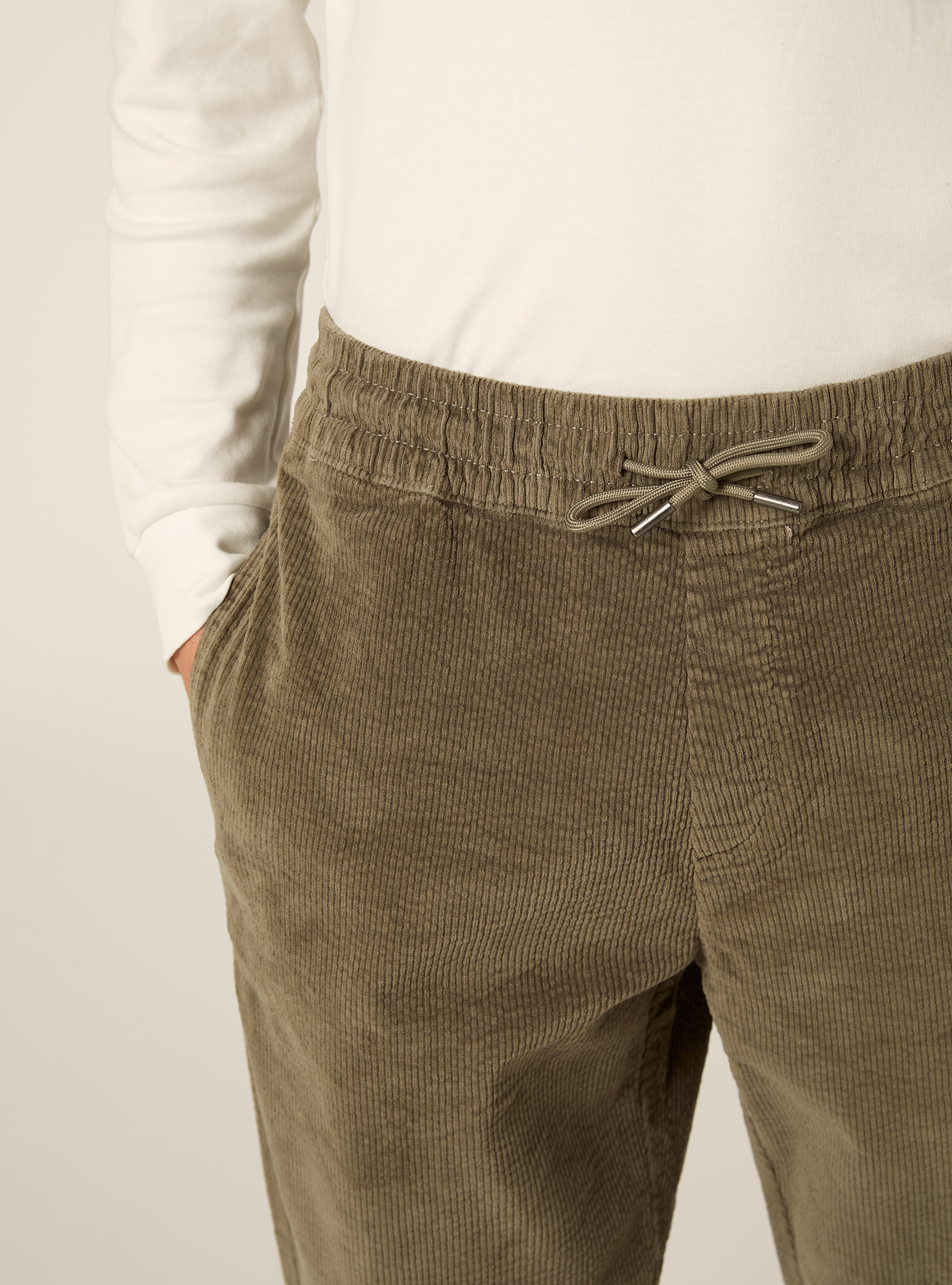 Pantalon jogger en velours cotel&eacute;, KY2 KAKY MEDIUM