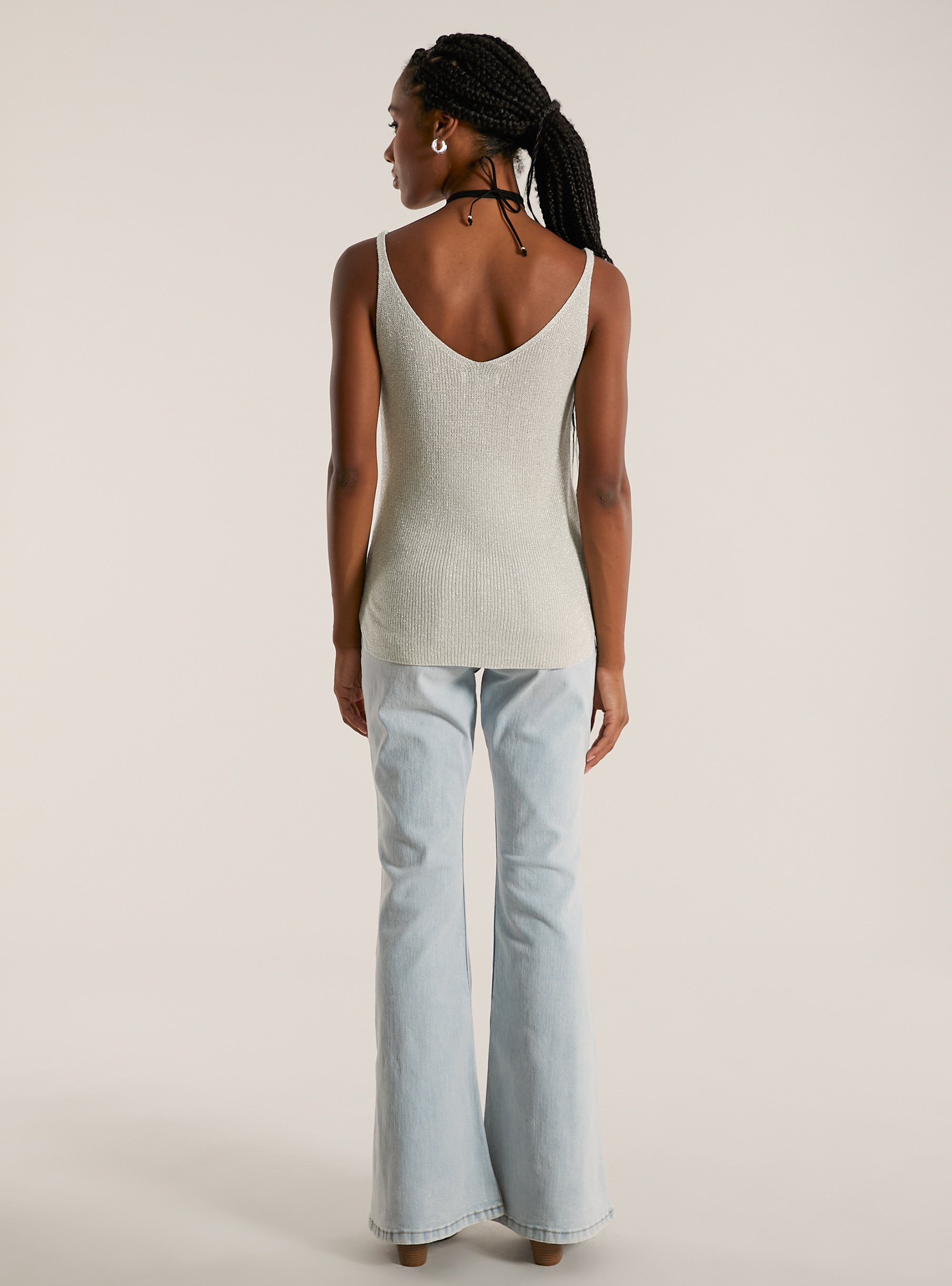 Camiseta de tirantes de punto de l&uacute;rex, BG2 BEIGE MEDIUM