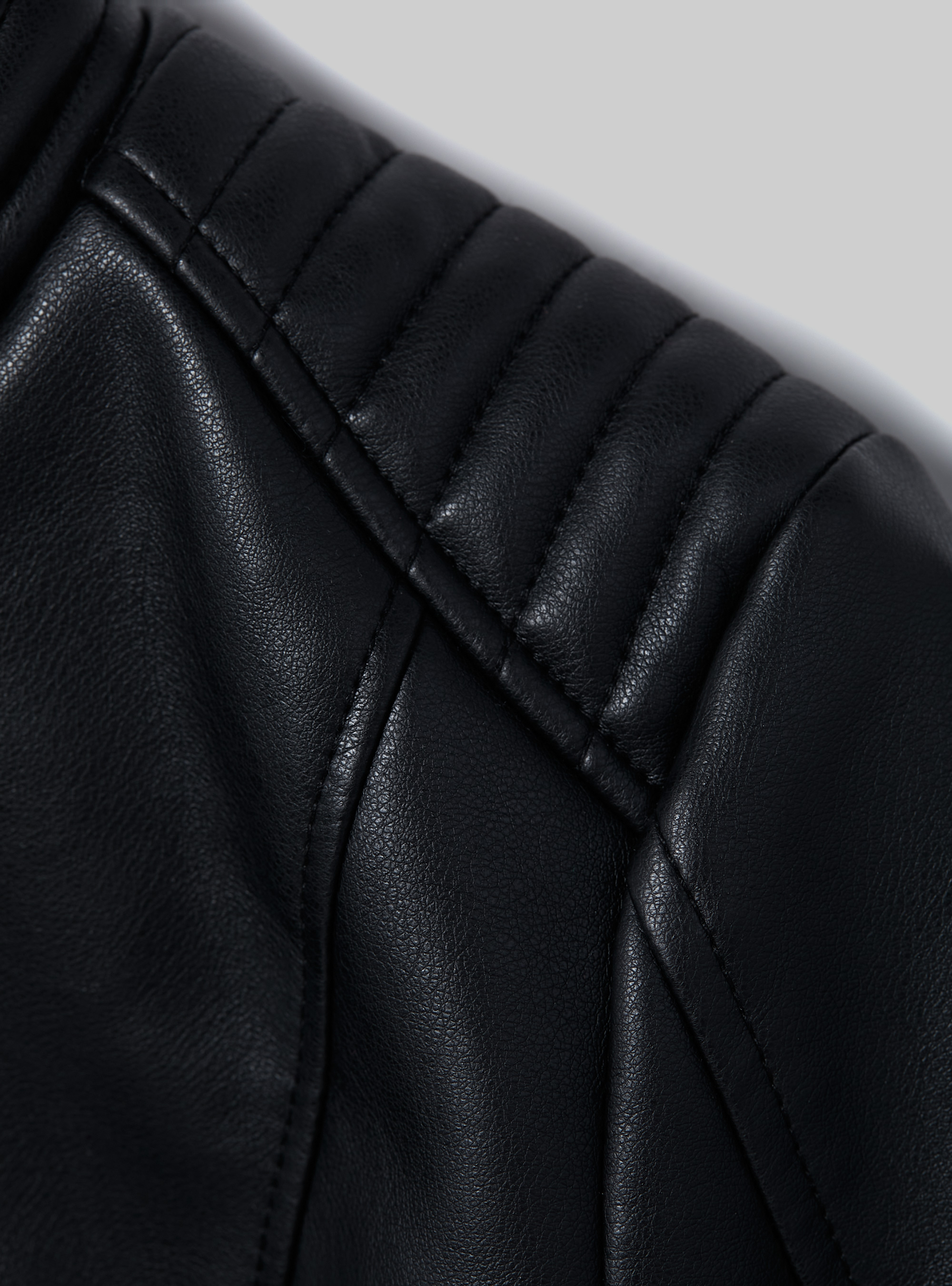 Leather-effect biker jacket, BK1 BLACK