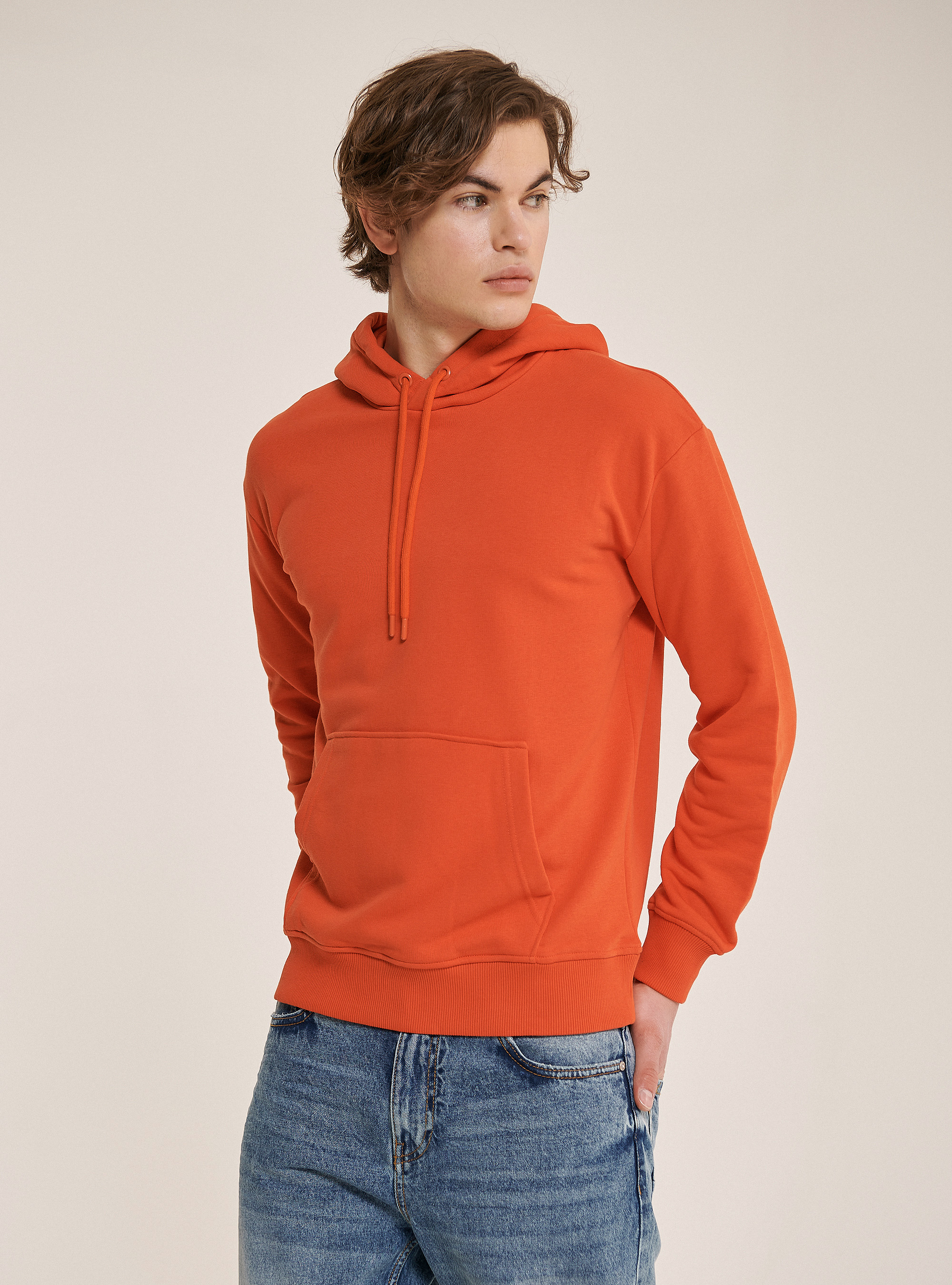 Oversize hoodie sweatshirt, C321 ORANGE