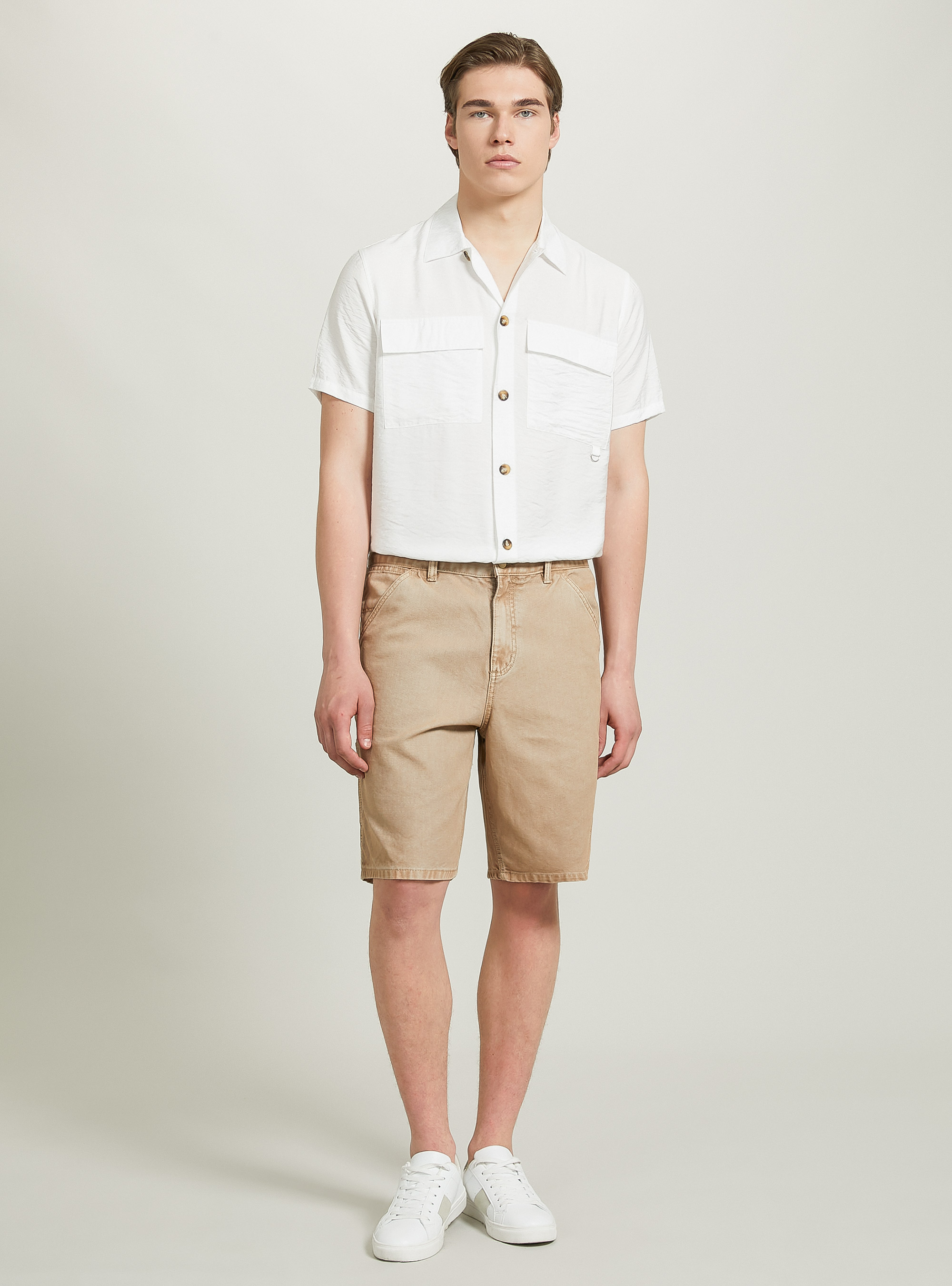 【BAON】Bakoo Carpender Bermuda Cotton Pants Carpenter bermuda pants - Hamong | 60% - Asian Fashion