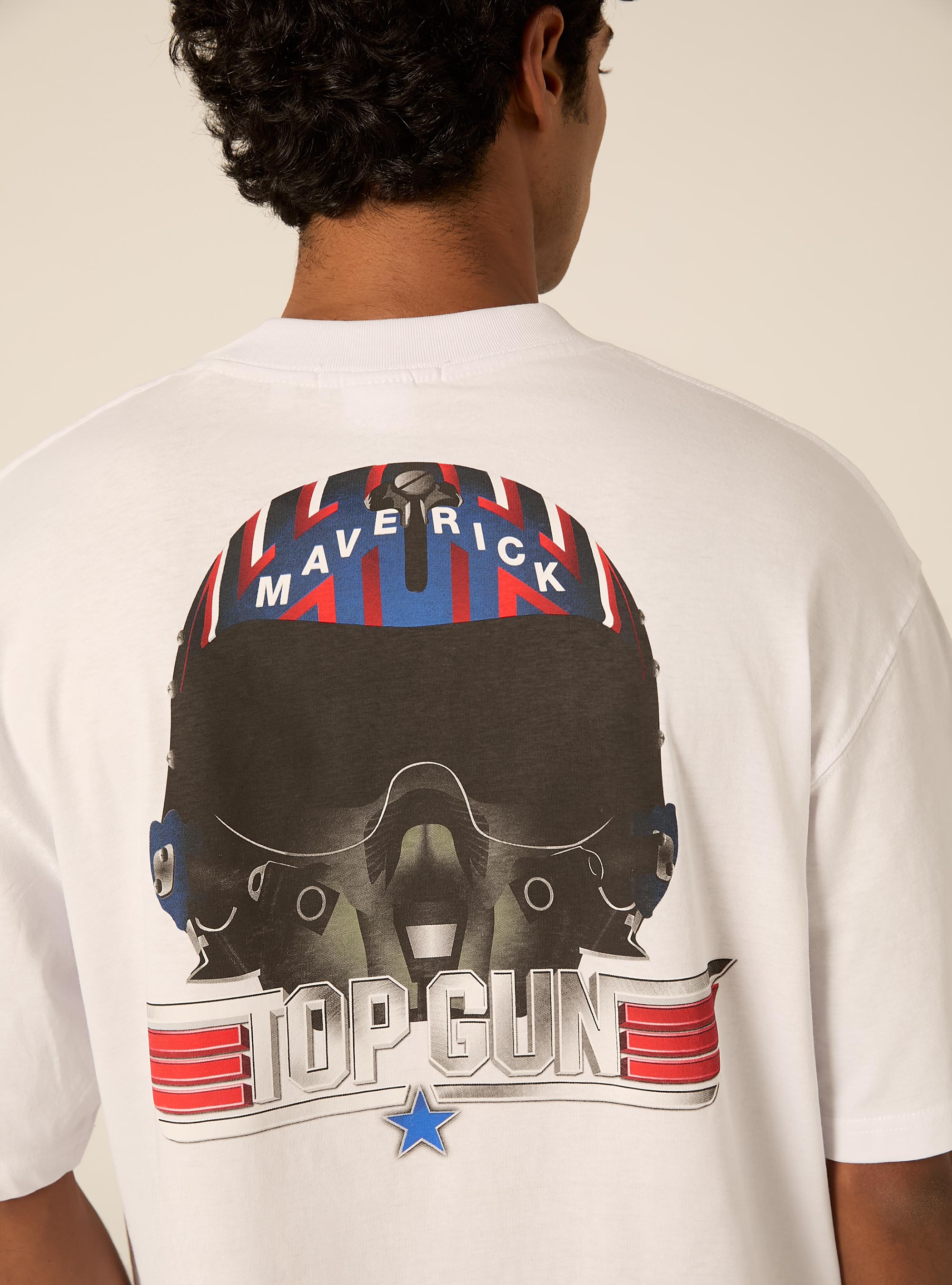Licenza top gun t-shirt boxy, WH3 WHITE