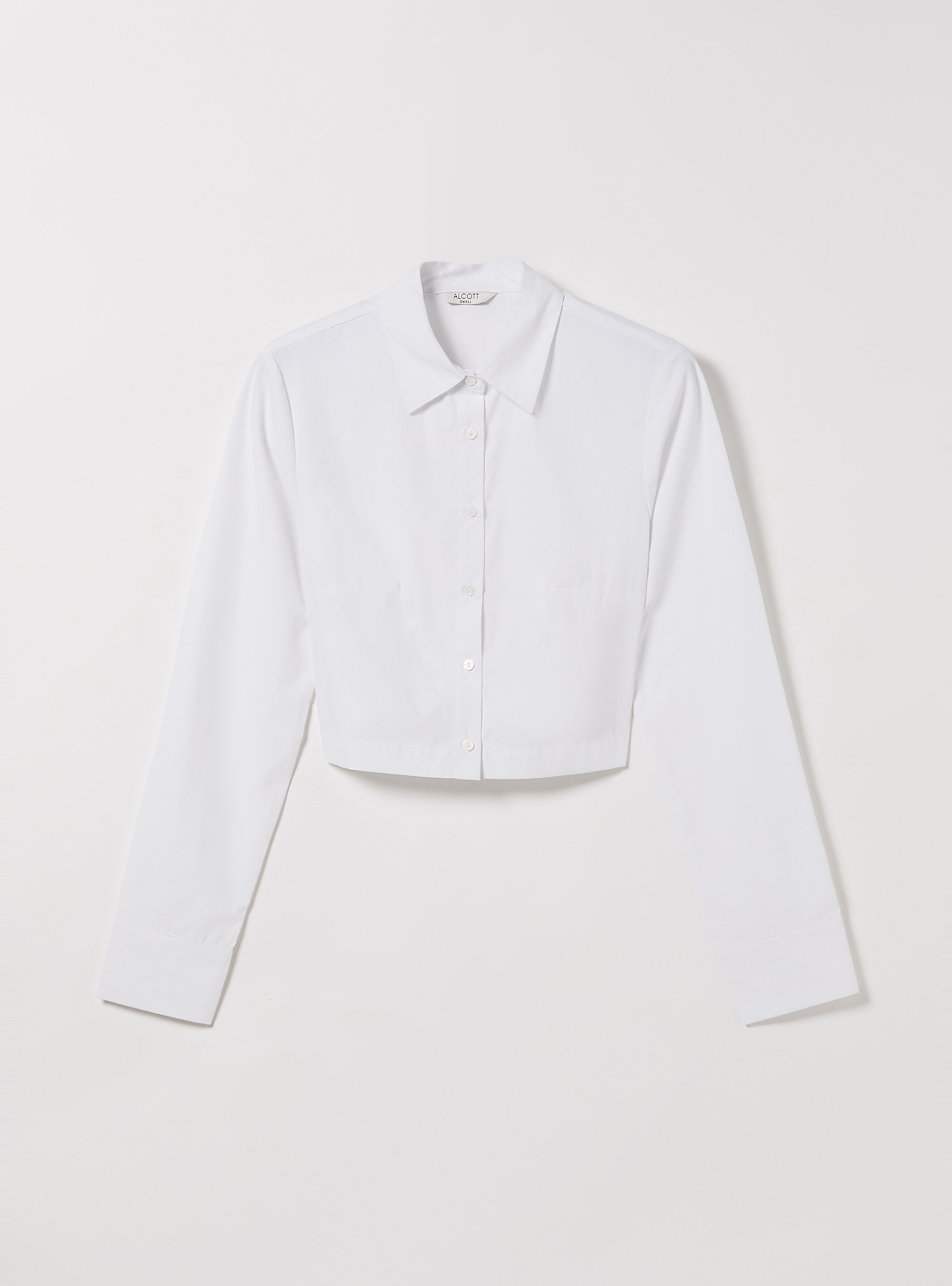 Cropped poplin shirt, WH1 OFF WHITE