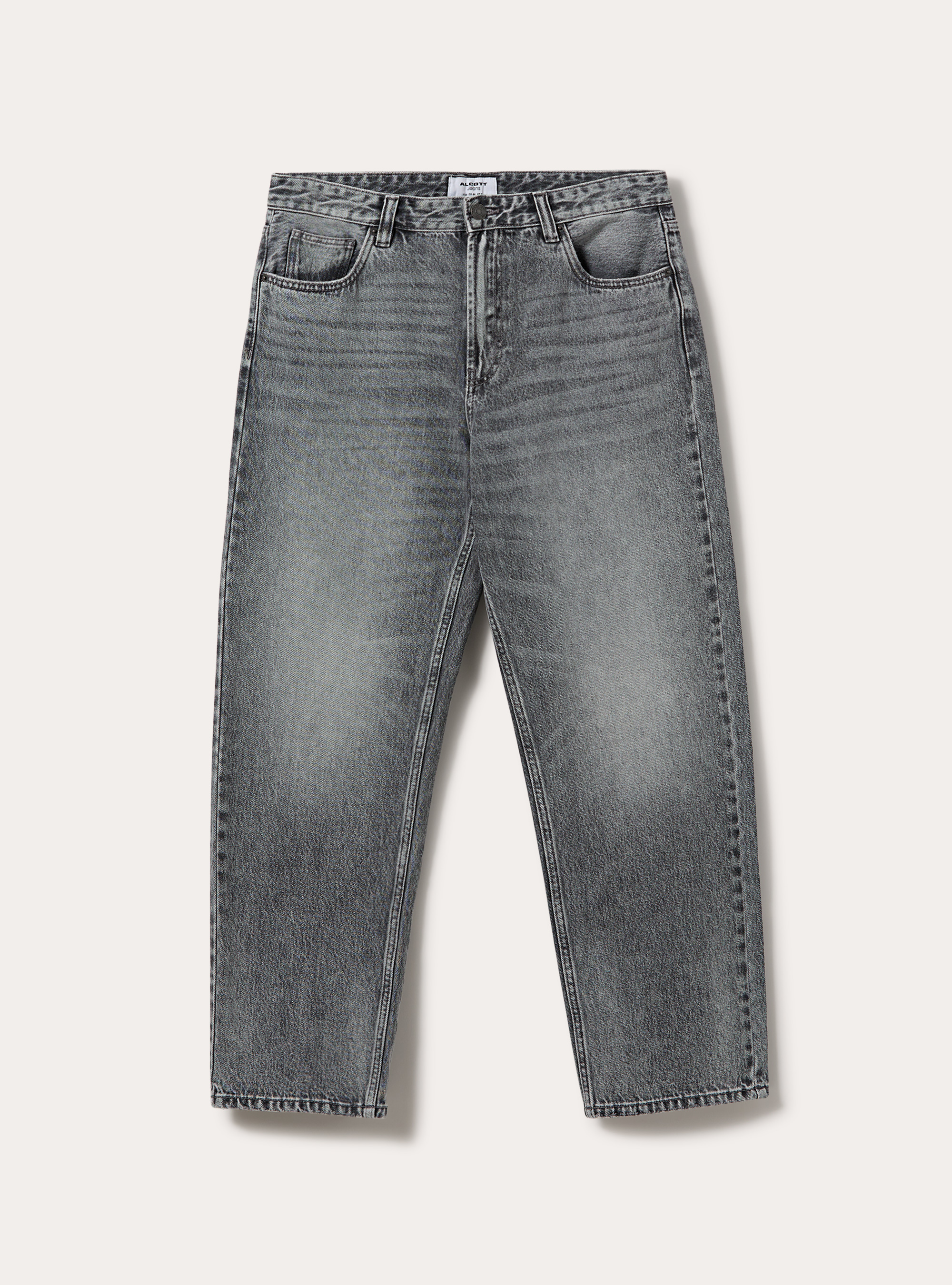 Pantalone in denim tapered fit, D00G GREY