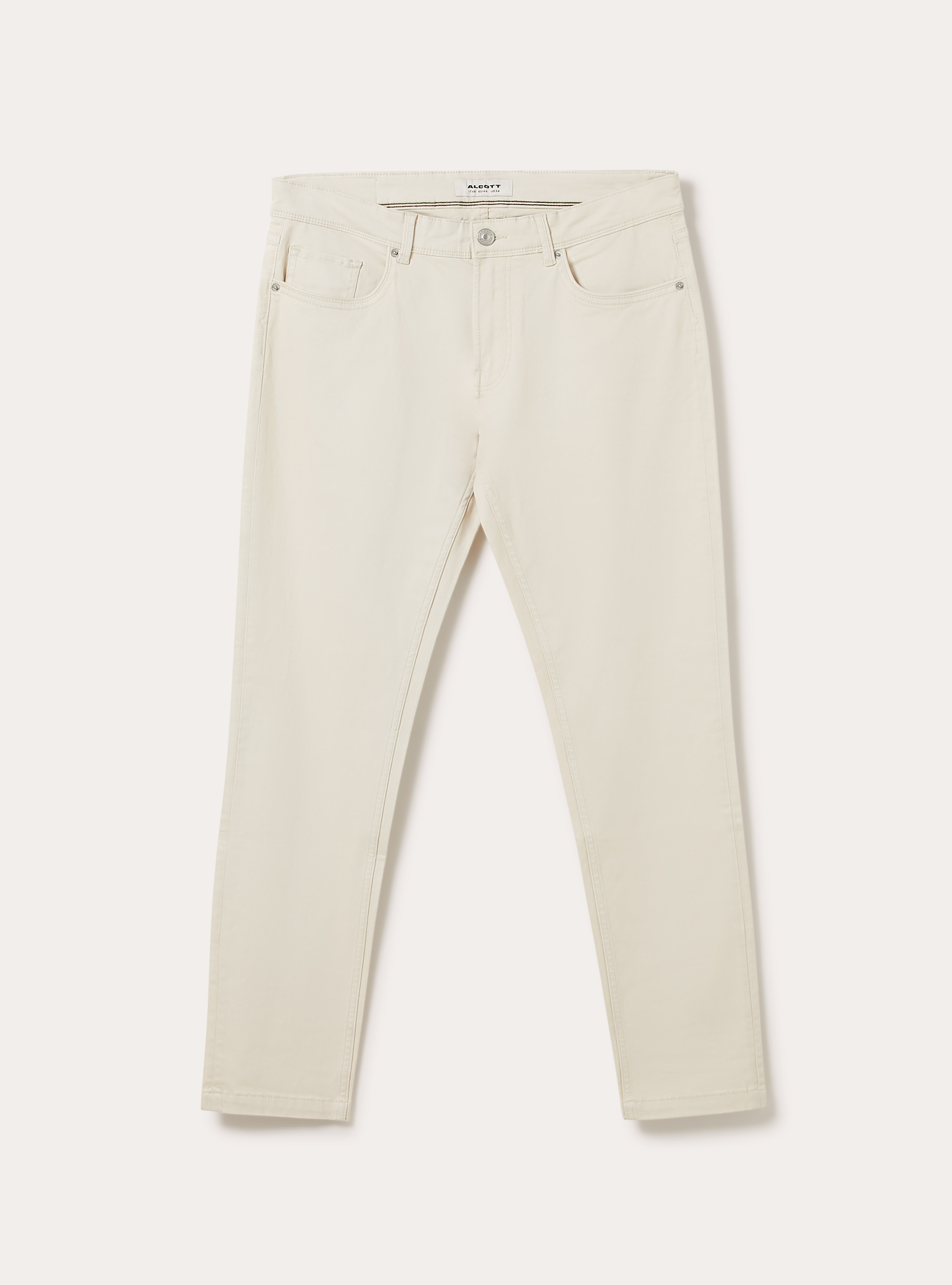 Skinny fit cotton trousers, CR2 CREAM MEDIUM
