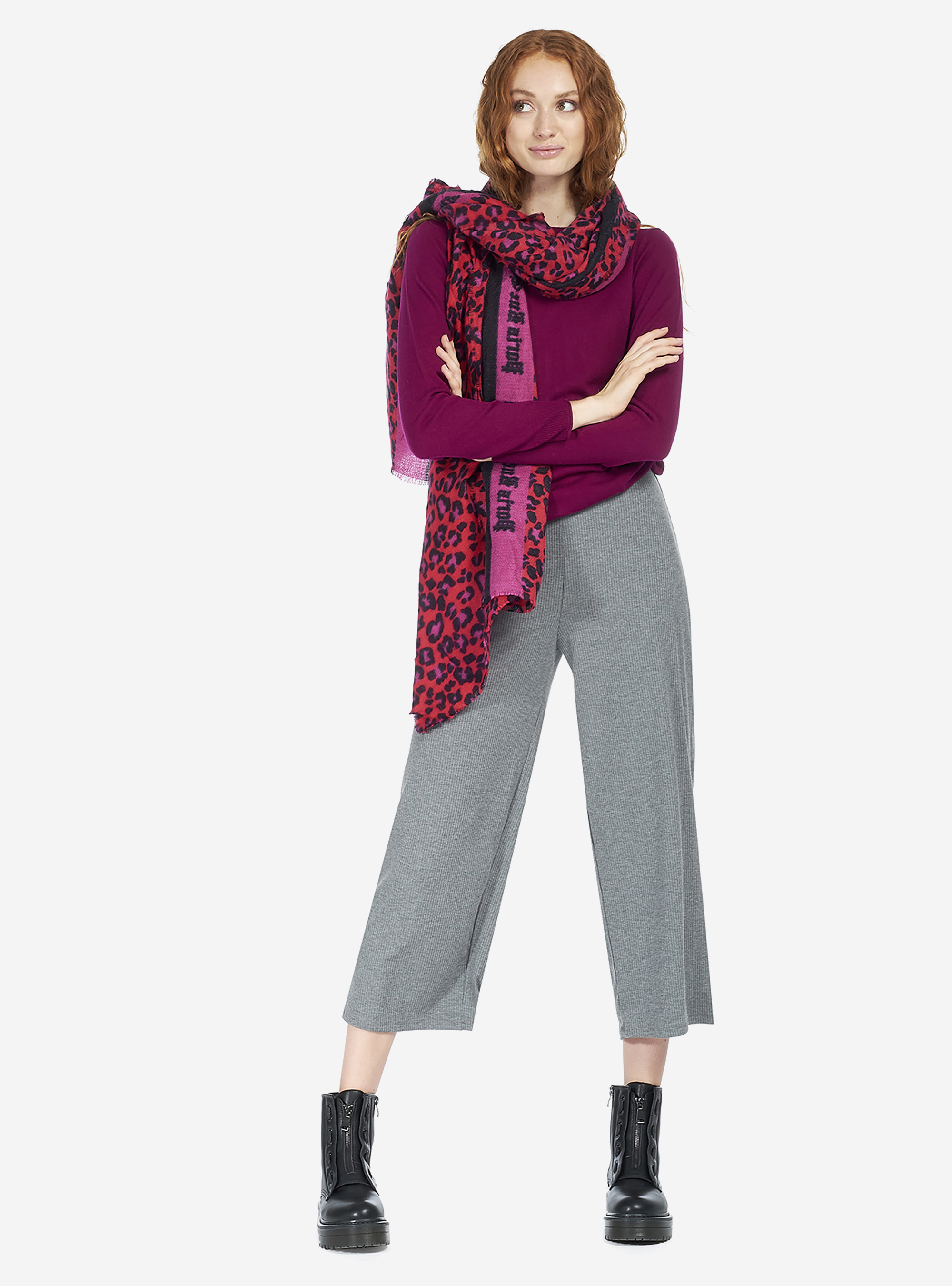 Pantalon jupe-culotte, C150 GREY M