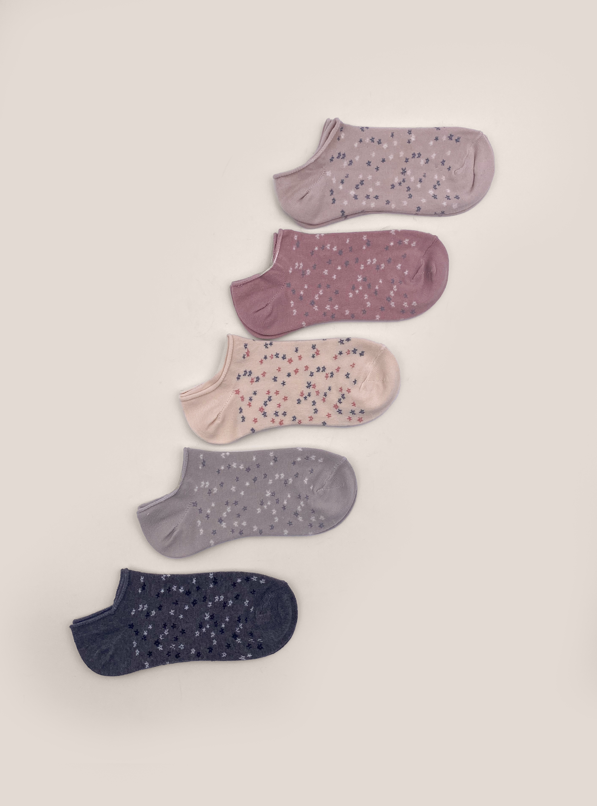 Set de 5 pares de calcetines estampados, MULTICOLORE