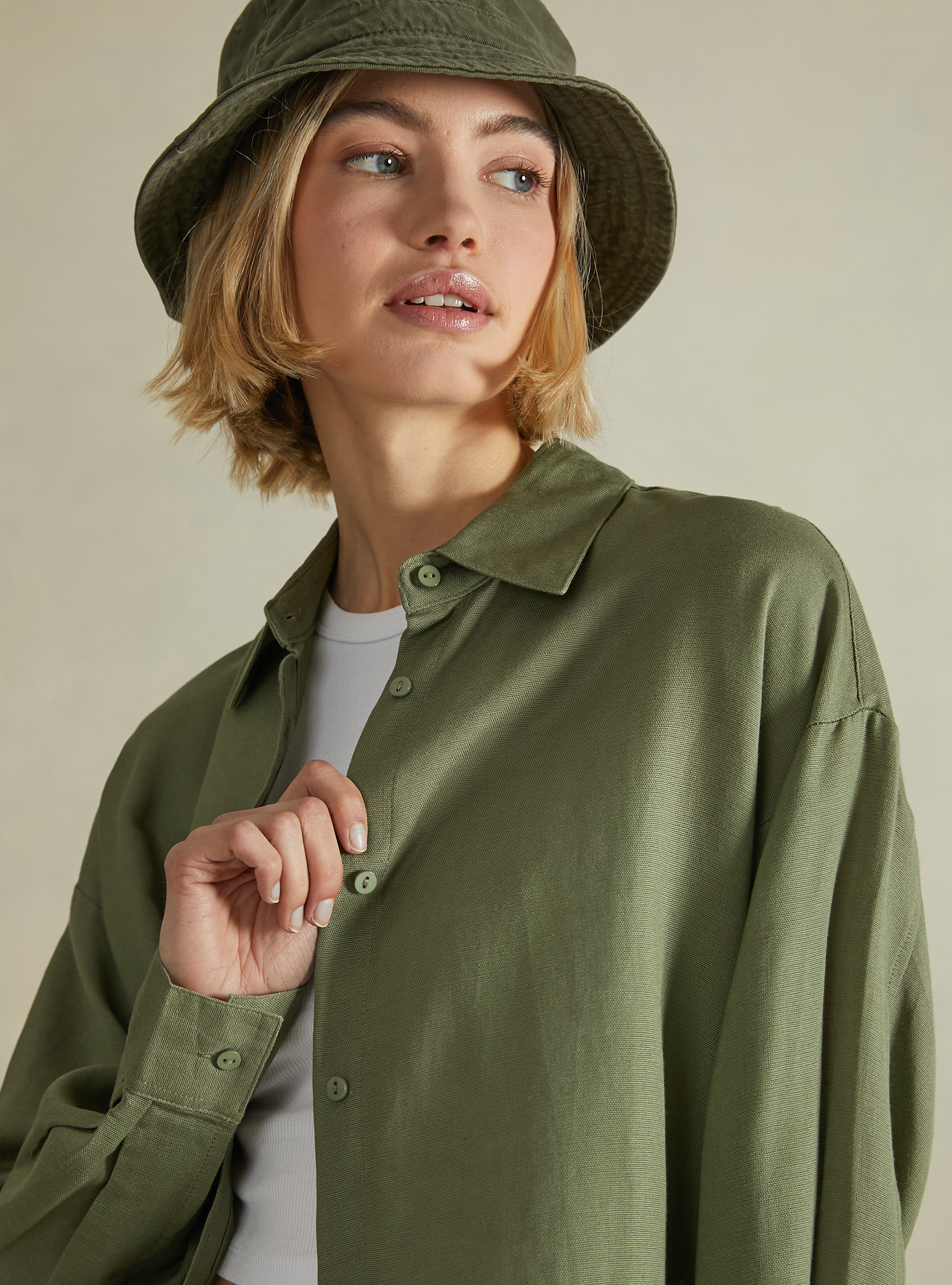 Leinenhemd in bequemer Passform, KY2 KAKY MEDIUM