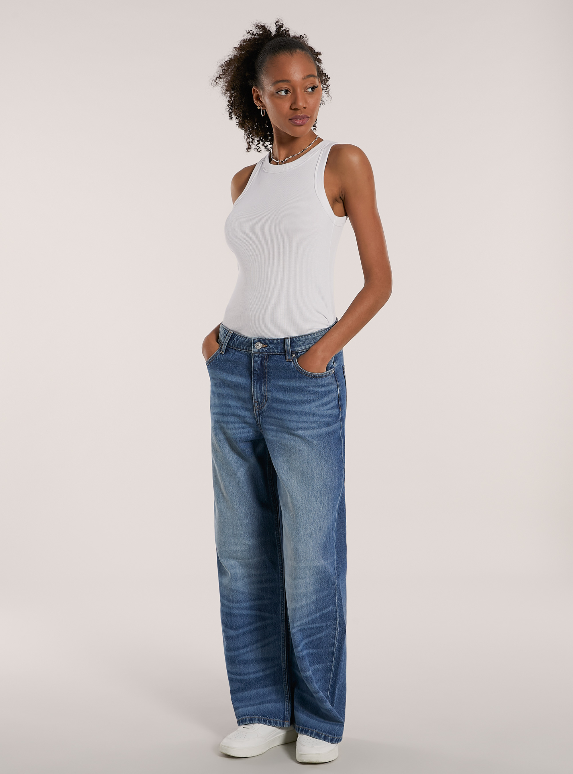 Baggy fit jeans, D003 MEDIUM BLUE