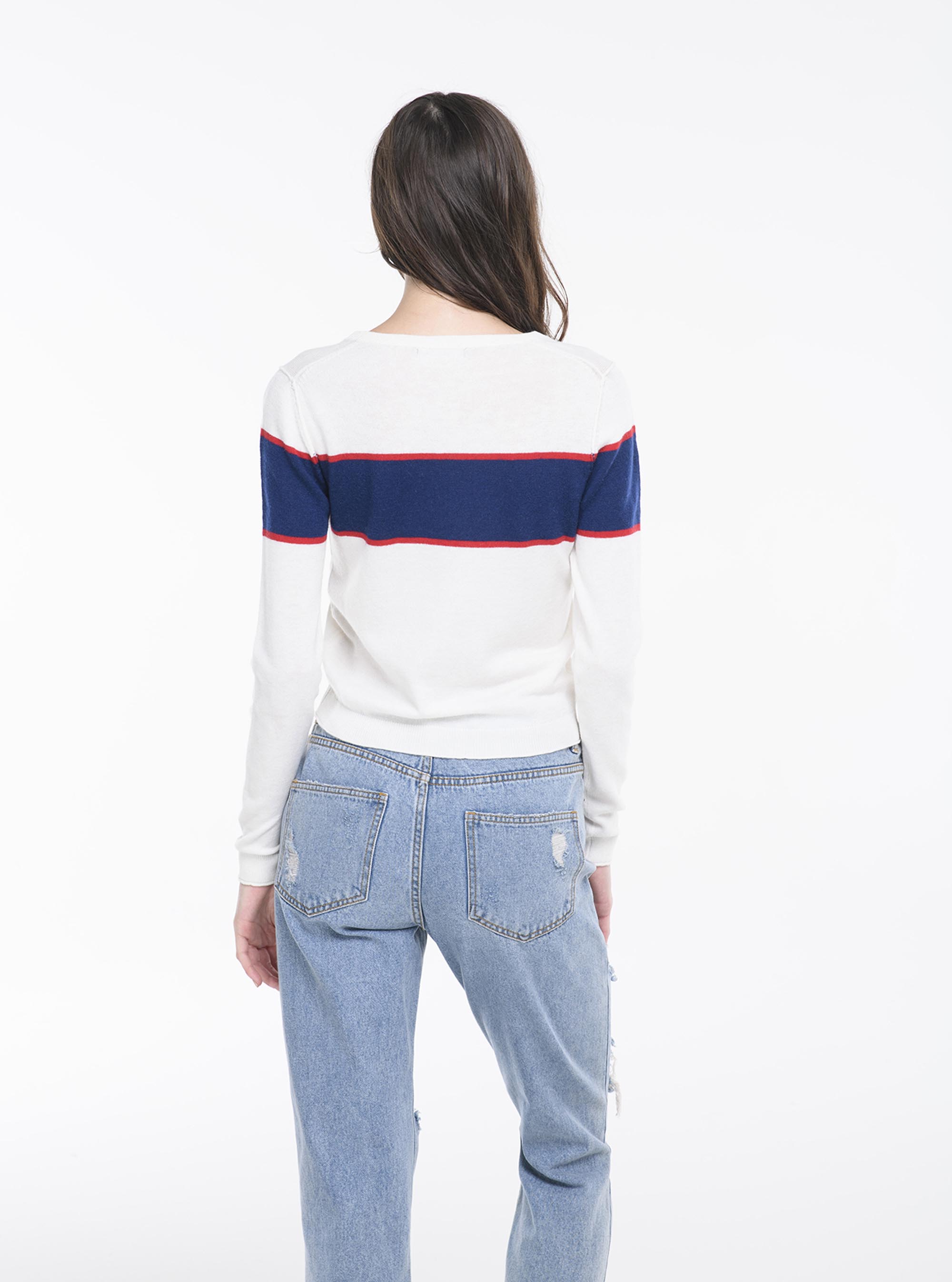 Pullover con scritta, OFF-WHITE