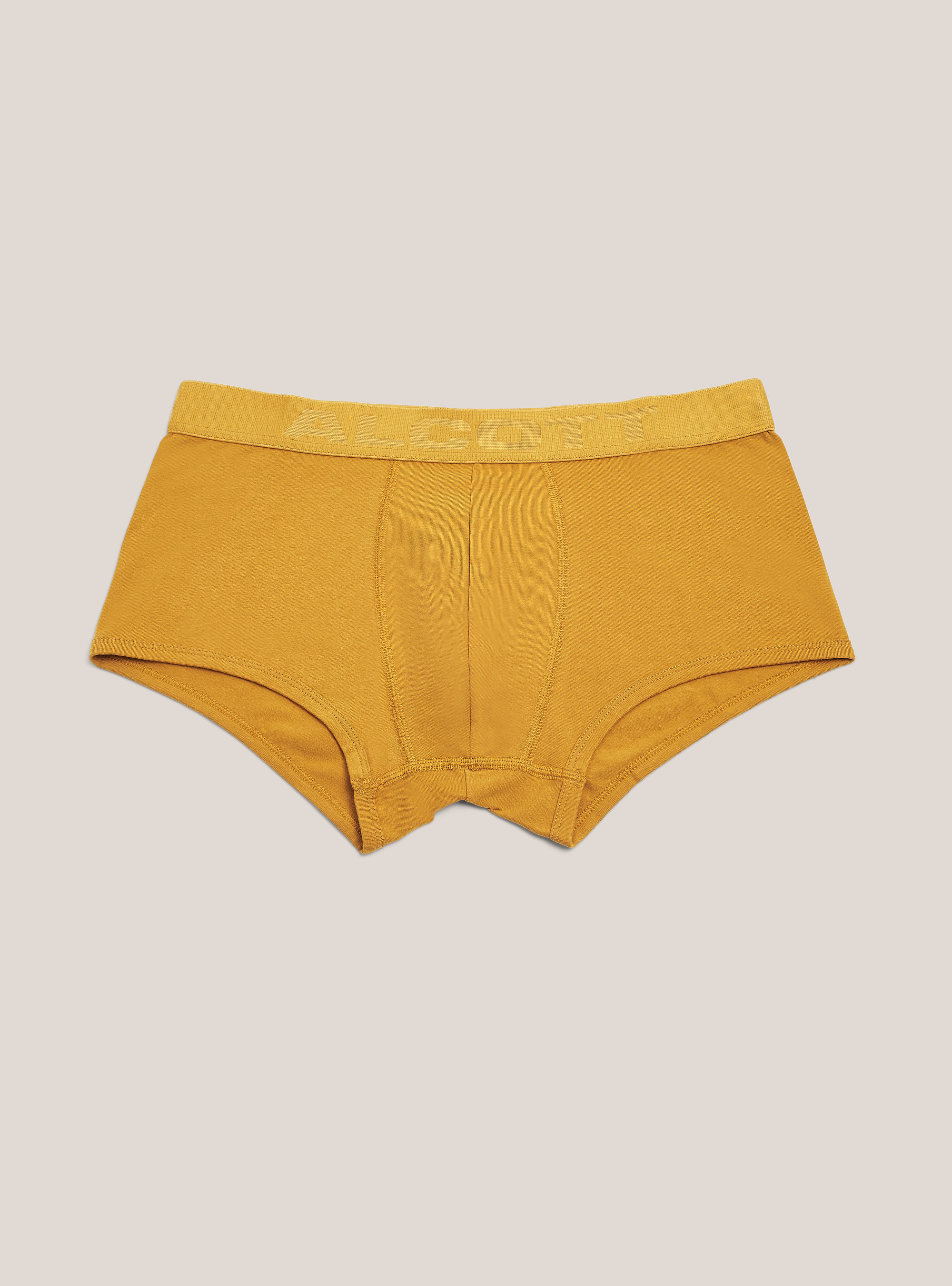 Stretch cotton boxer shorts with logo, HONEY