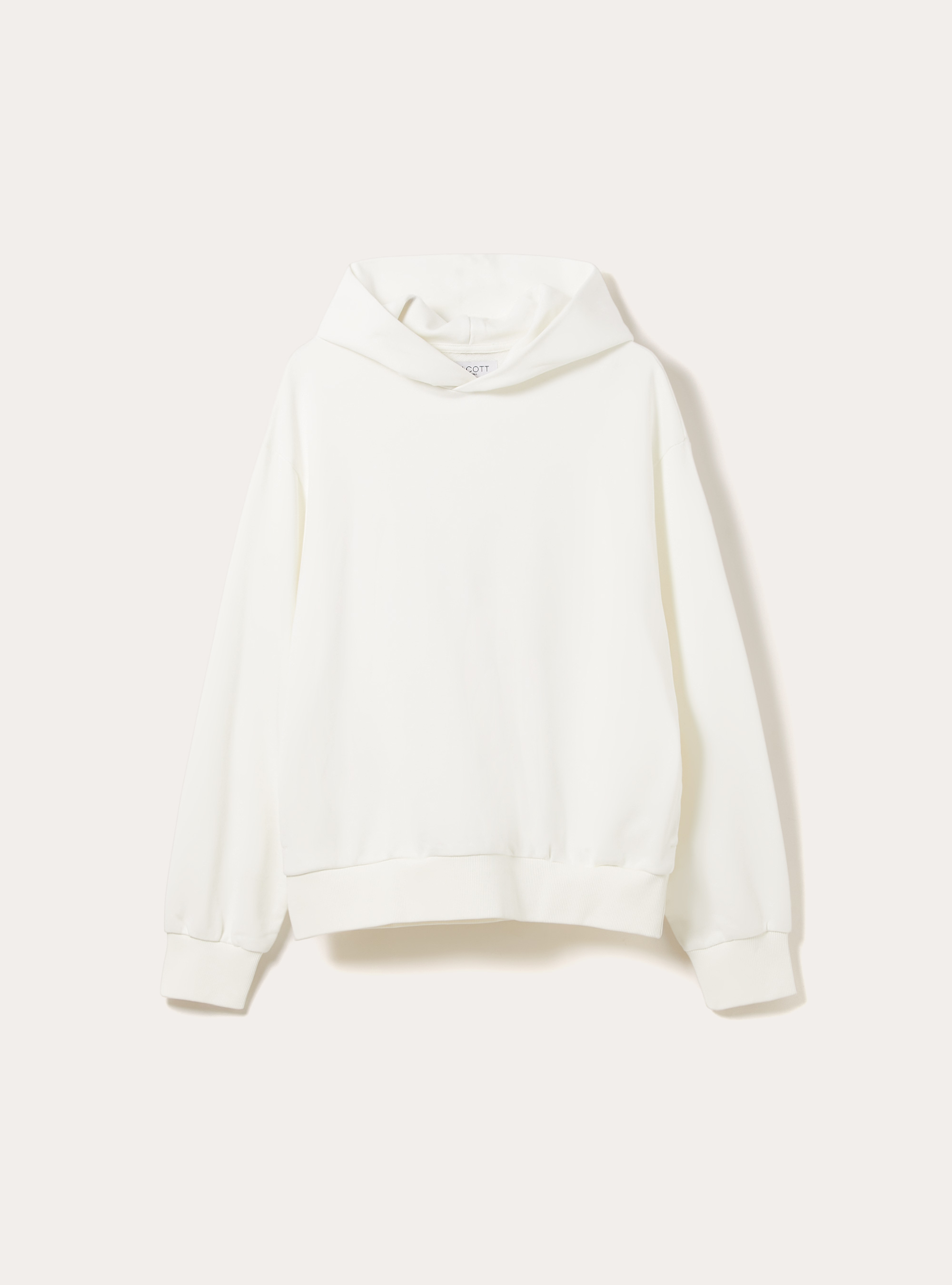 Felpa con cappuccio boxy, WH1 OFF WHITE