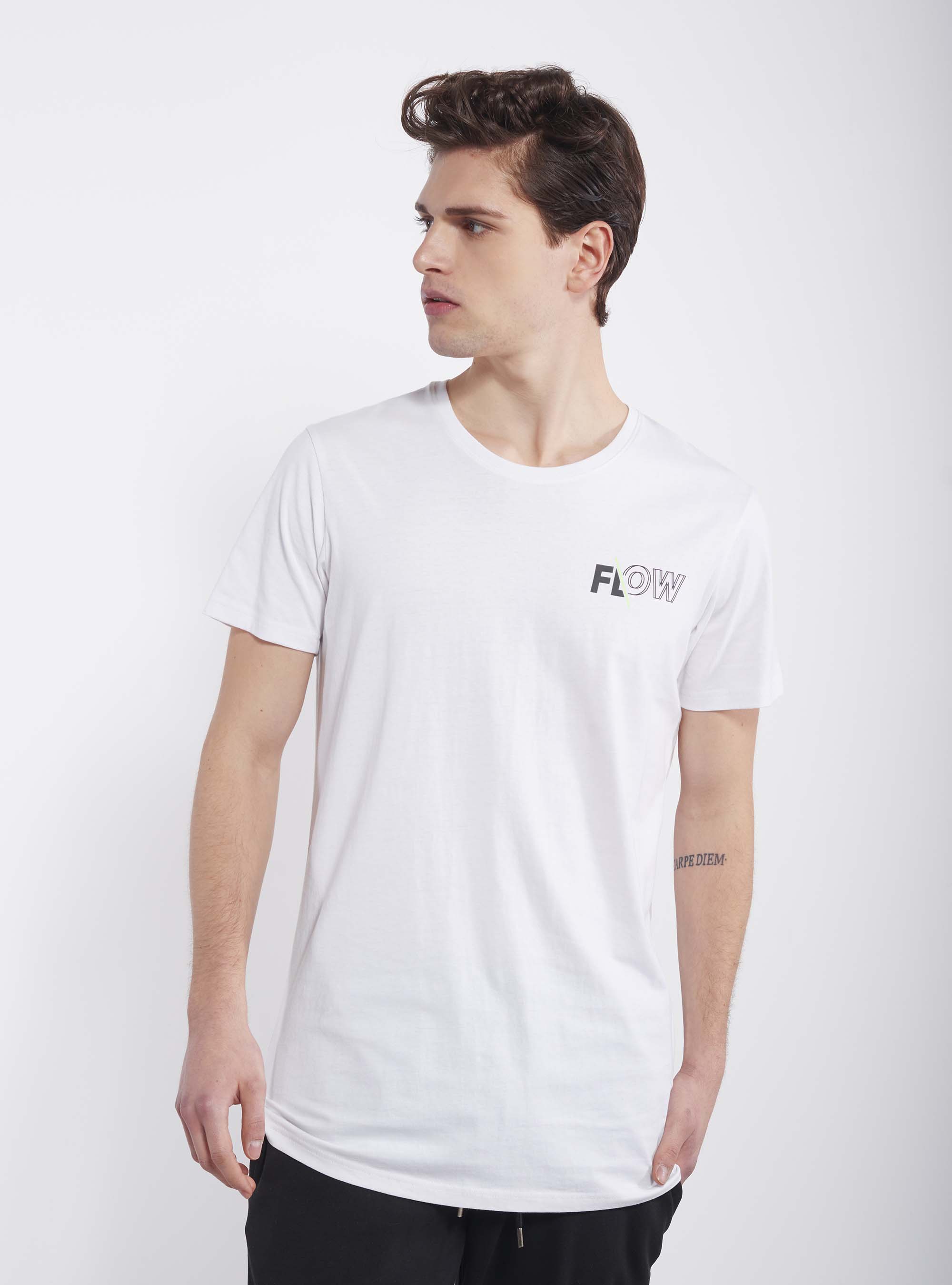Camiseta estampada, BLANCO
