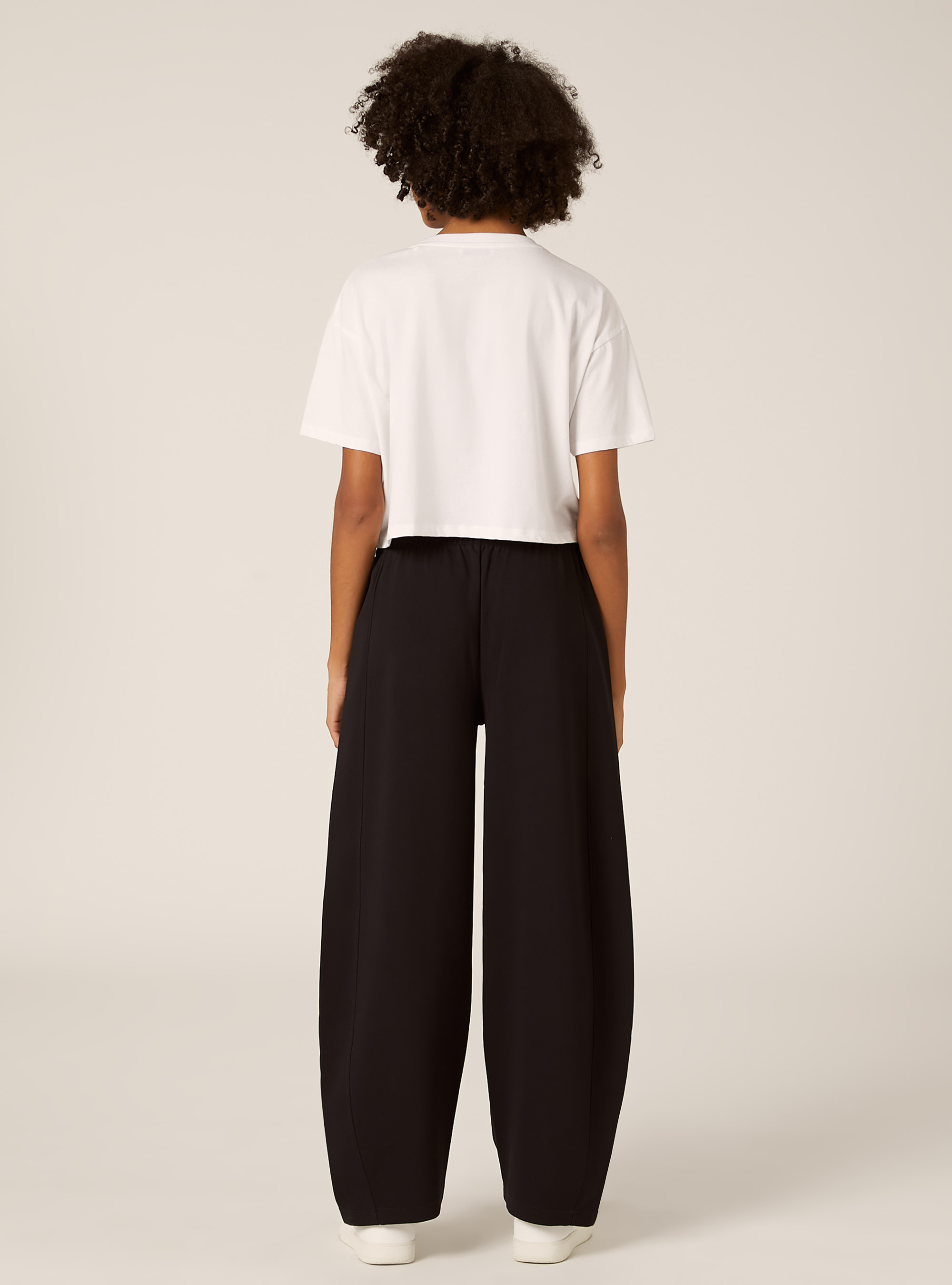 Barrel fit jogger trousers, BK1 BLACK