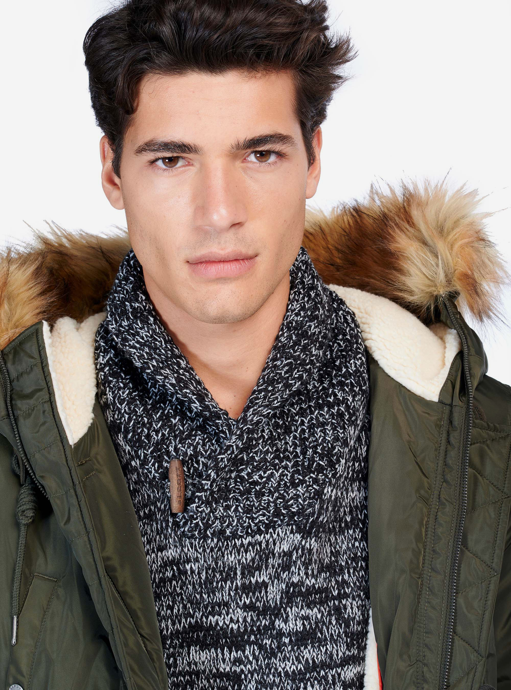 PARKA WITH ZIP ON SLEVEE, C615 KAKY