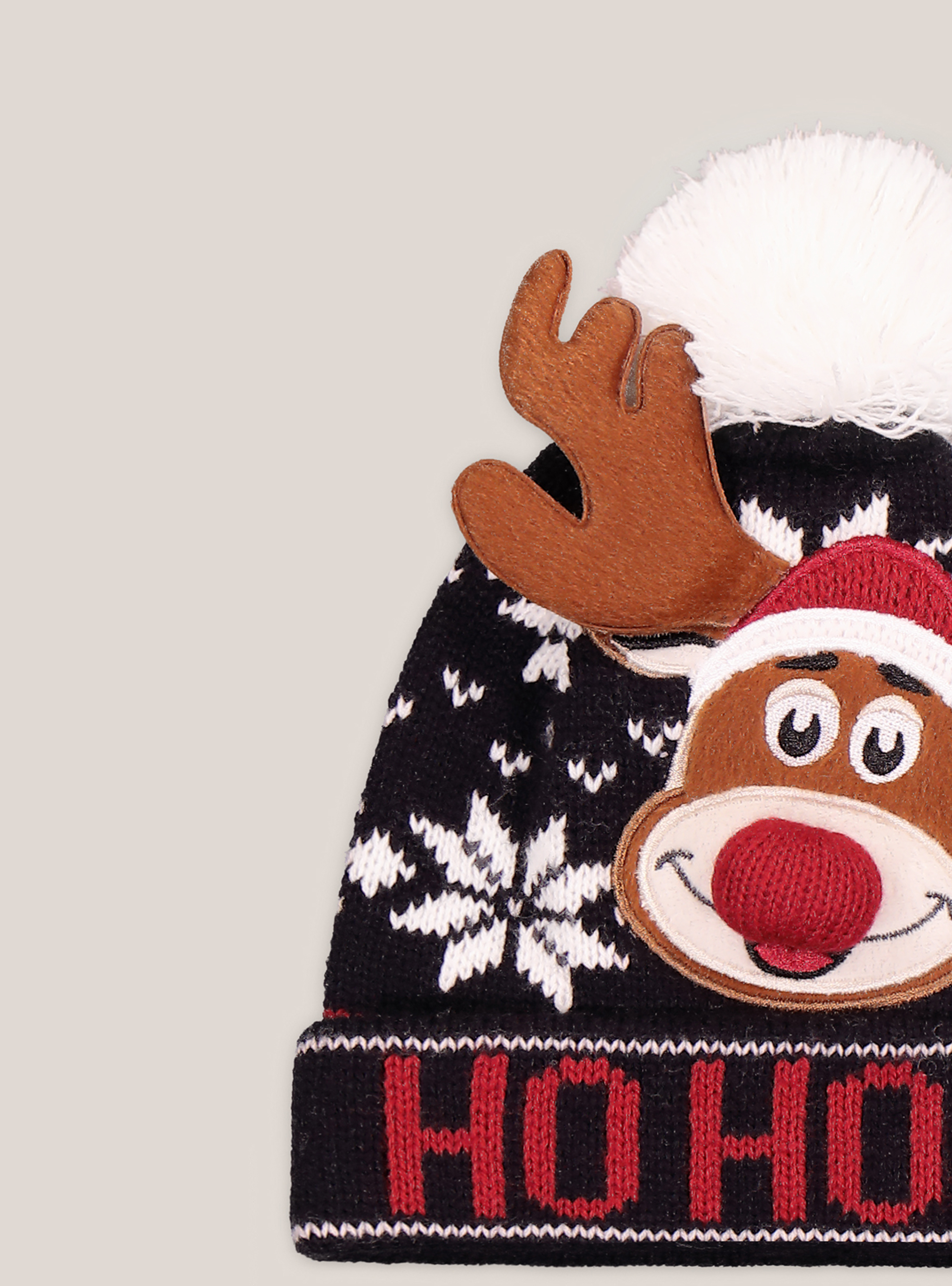 Bonnet de Noël ''mini me'' avec rennes, REIN REINDEER