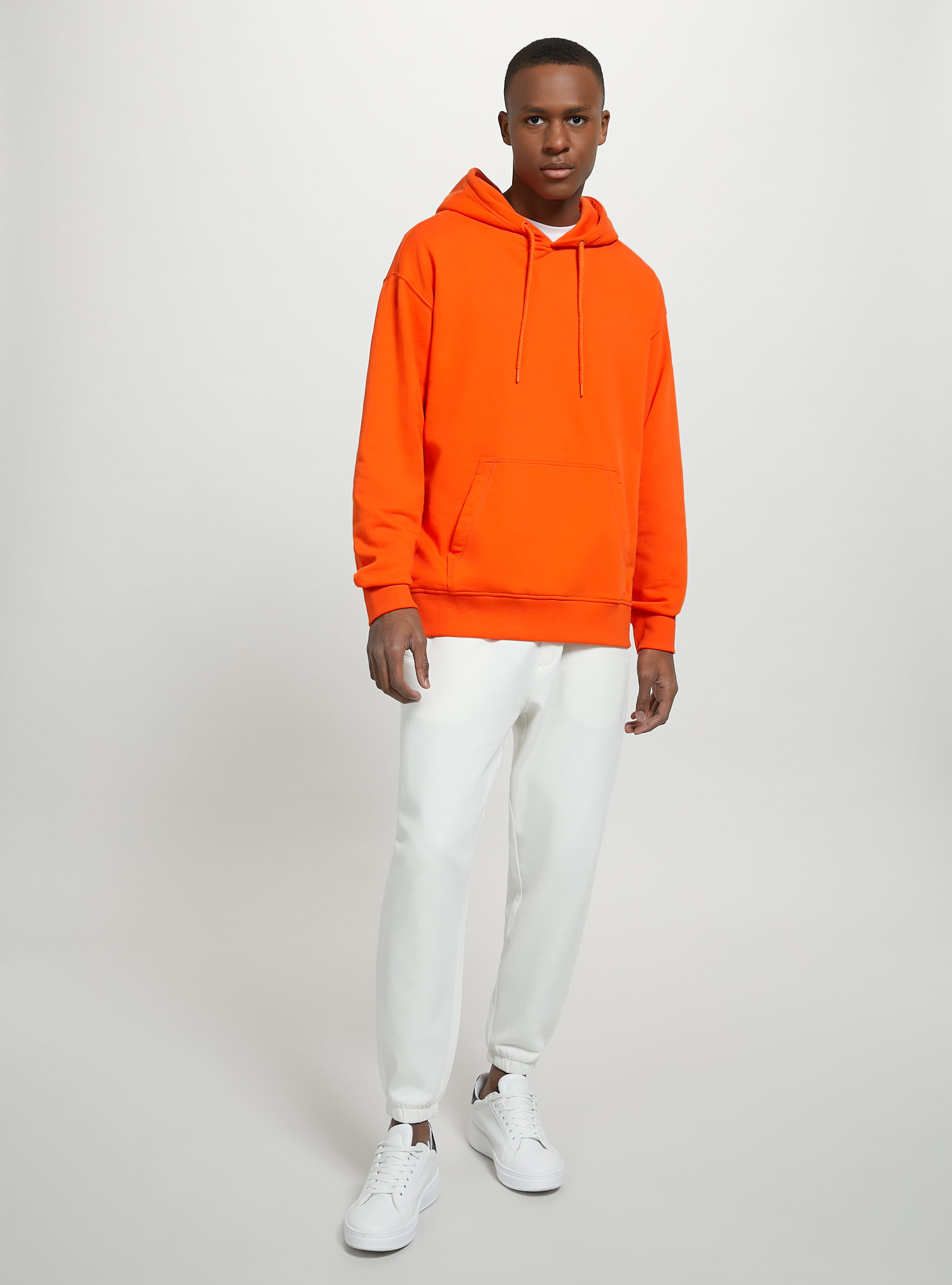 Sweatshirt with hood and pouch pocket, OR1 ORANGE DARK
