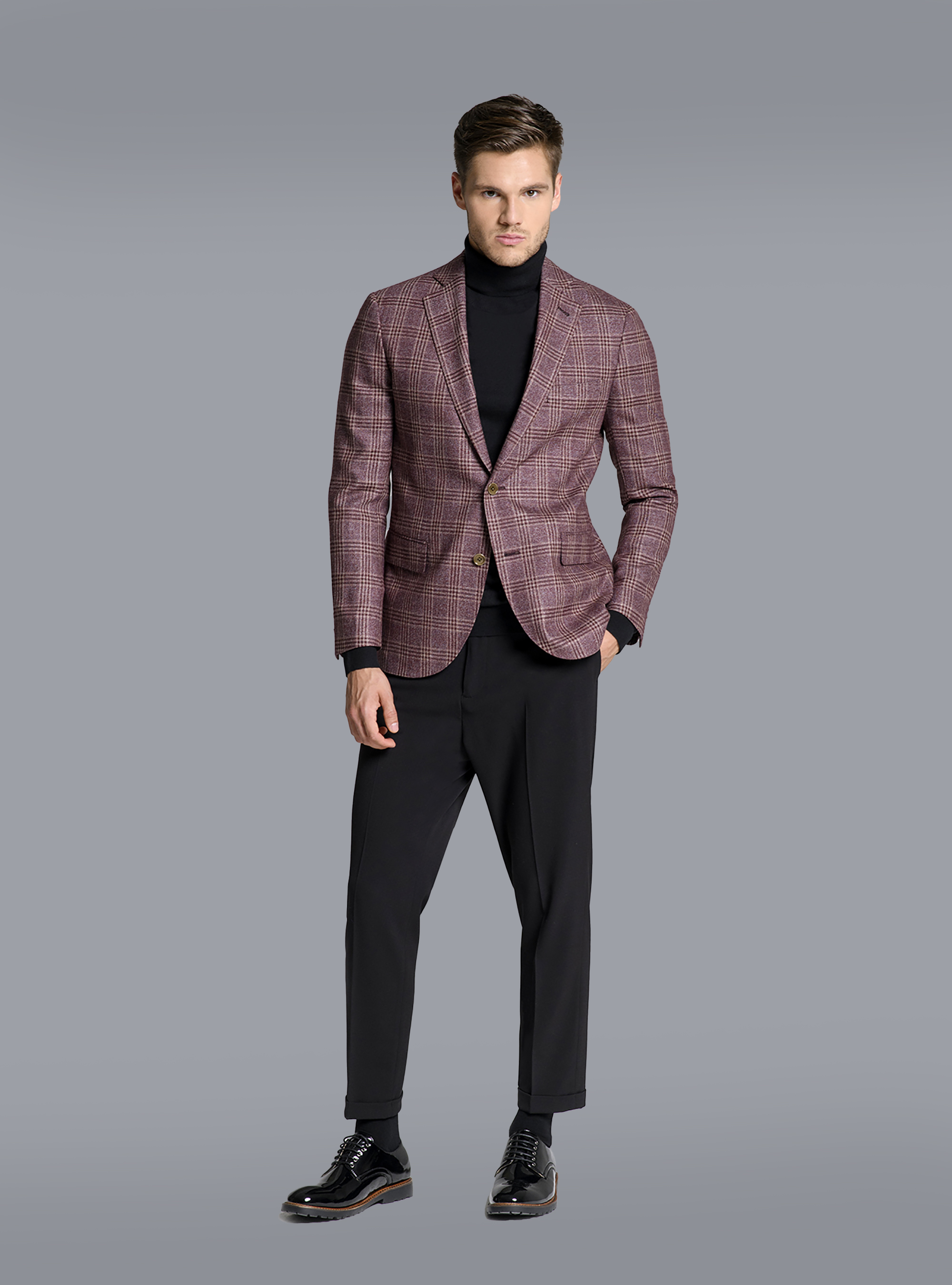 Maglia con collo alto, BLACK