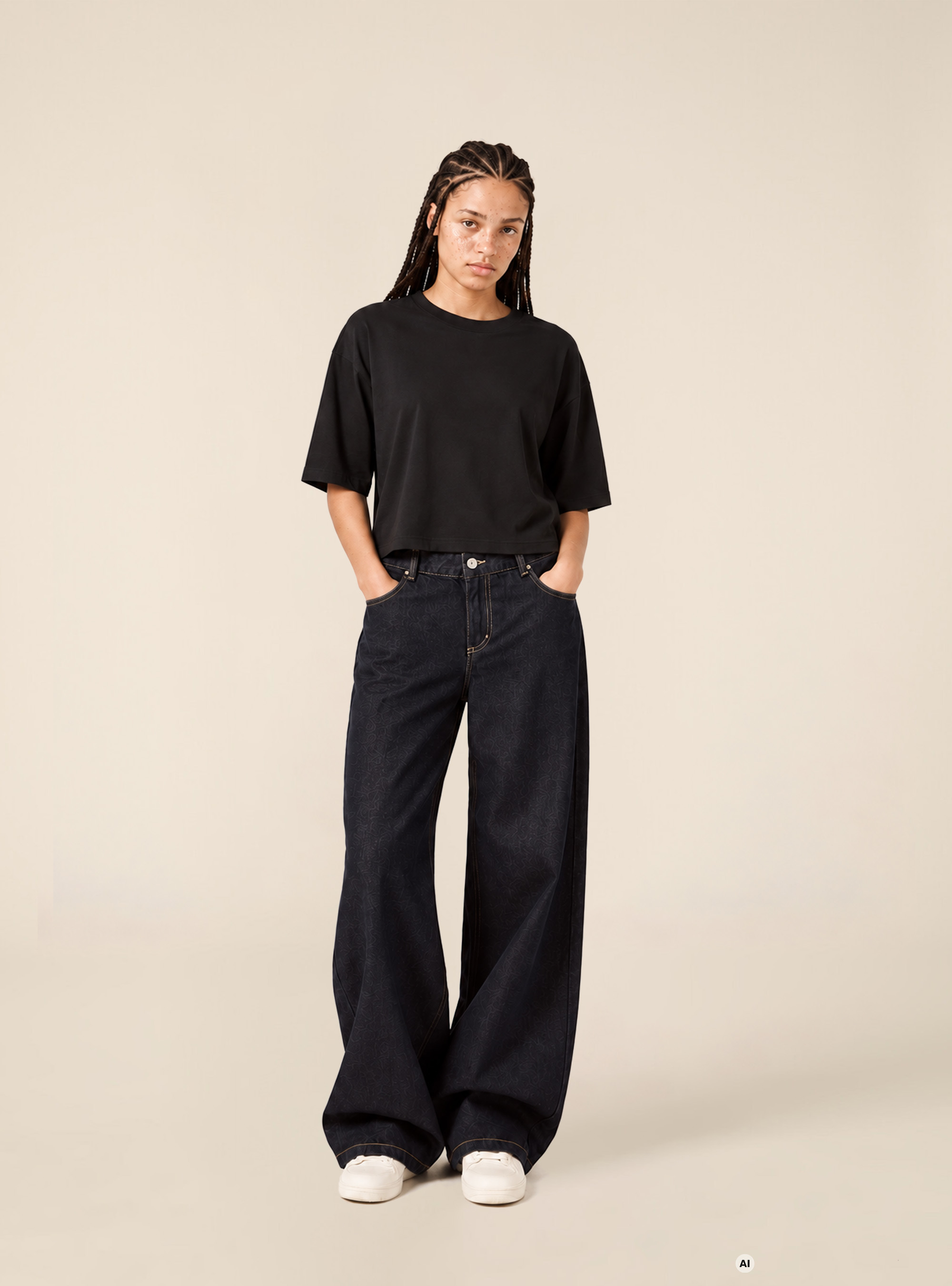 Half sleeve crew neck t-shirt, BK1 BLACK