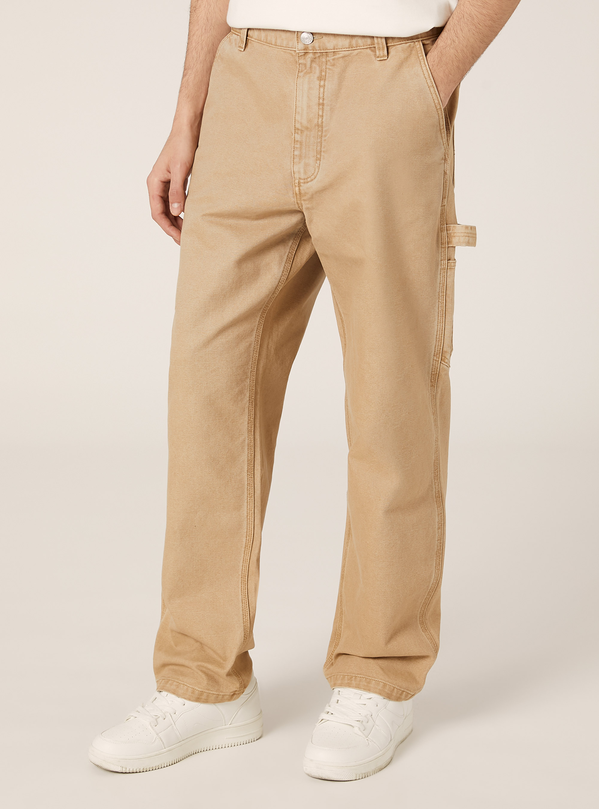 Carpenter canvas pants, BG2 BEIGE MEDIUM